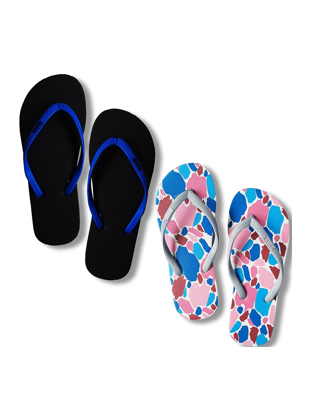 

NoStrain Women Set Of 2 Thong Flip-Flops, Black