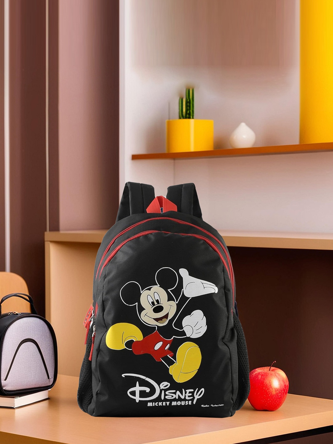 

Kuber Industries Unisex Disney Mickey Printed Ergonomic Backpack, Black