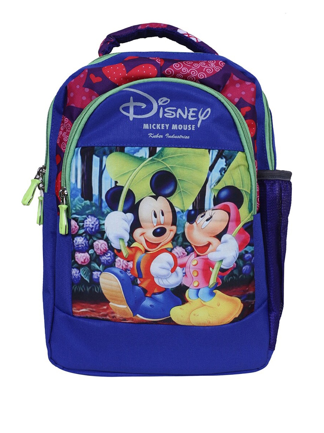

Kuber Industries Unisex Mickey Mouse & Minnie Mouse Printed Backpack, Blue