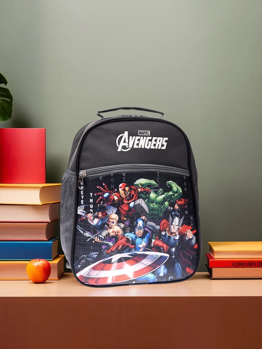 

Kuber Industries Unisex Avengers Printed Backpack, Grey