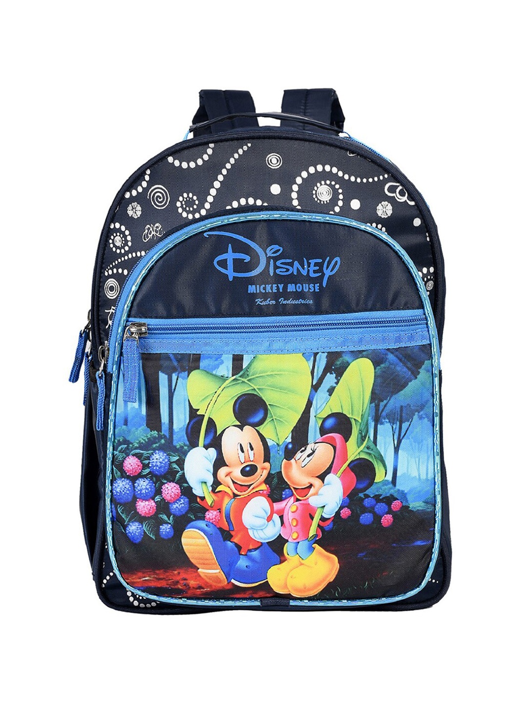 

Kuber Industries Unisex Mickey Mouse & Minnie Mouse Printed Backpack, Blue