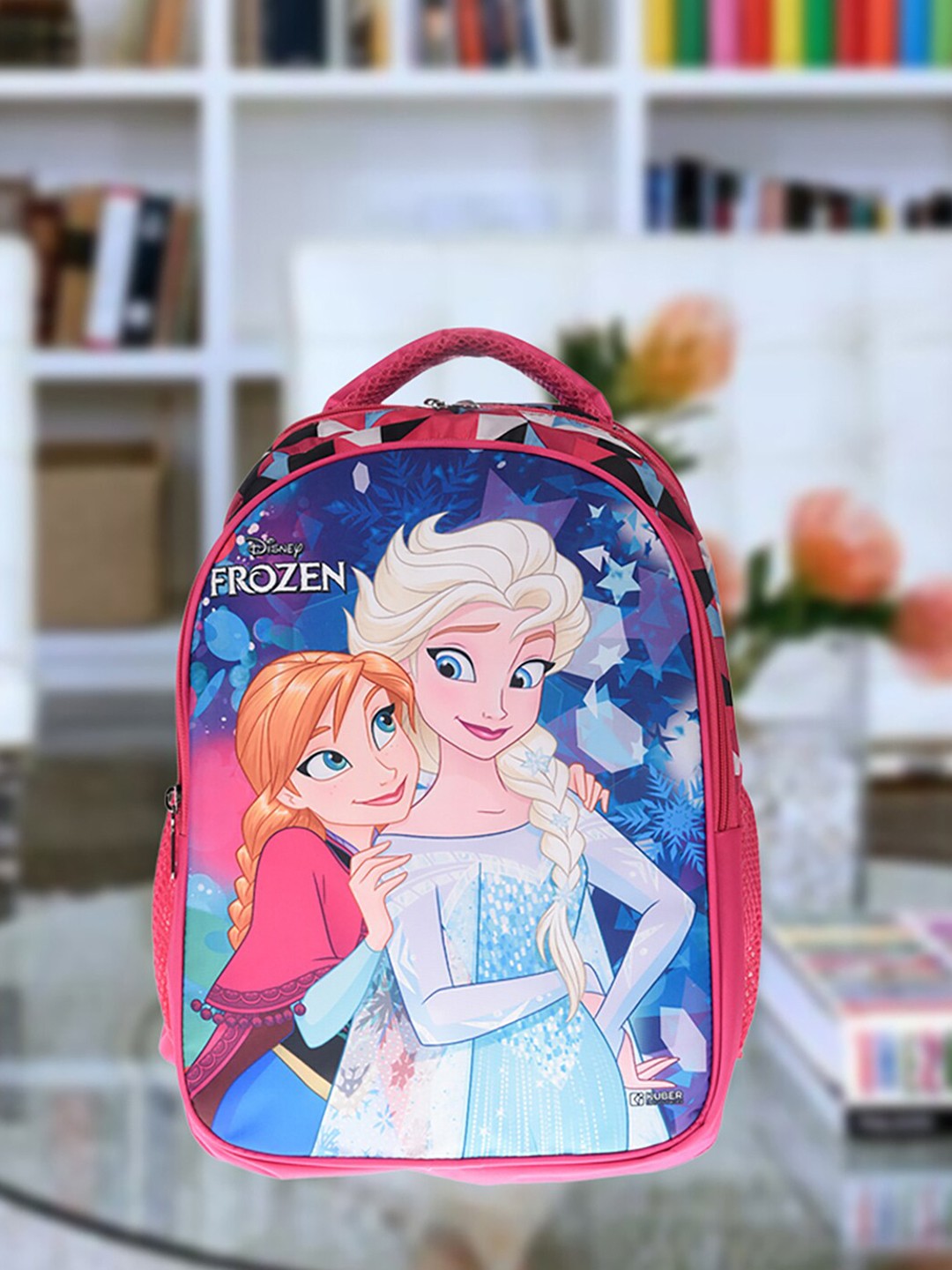 

Kuber Industries Kids Disney Frozen Printed Padded Backpack, Pink