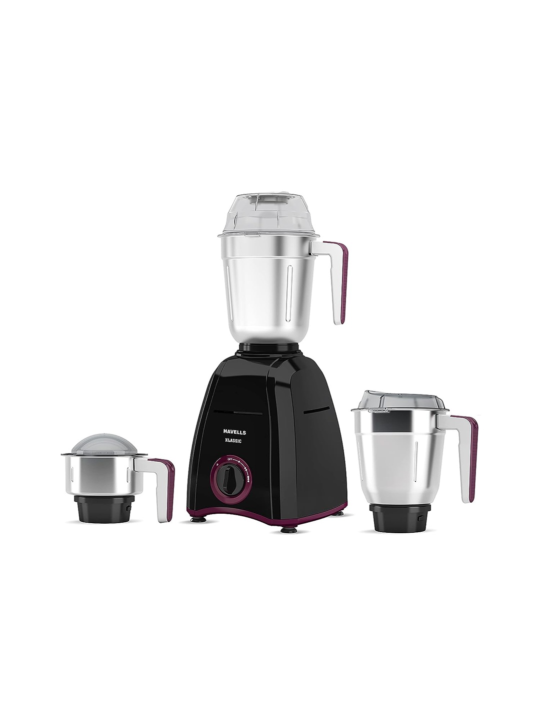 

Havells Klassic Black 750 W 3 Jar Mixer Grinder-1.5 L, 1 L, 400 ml