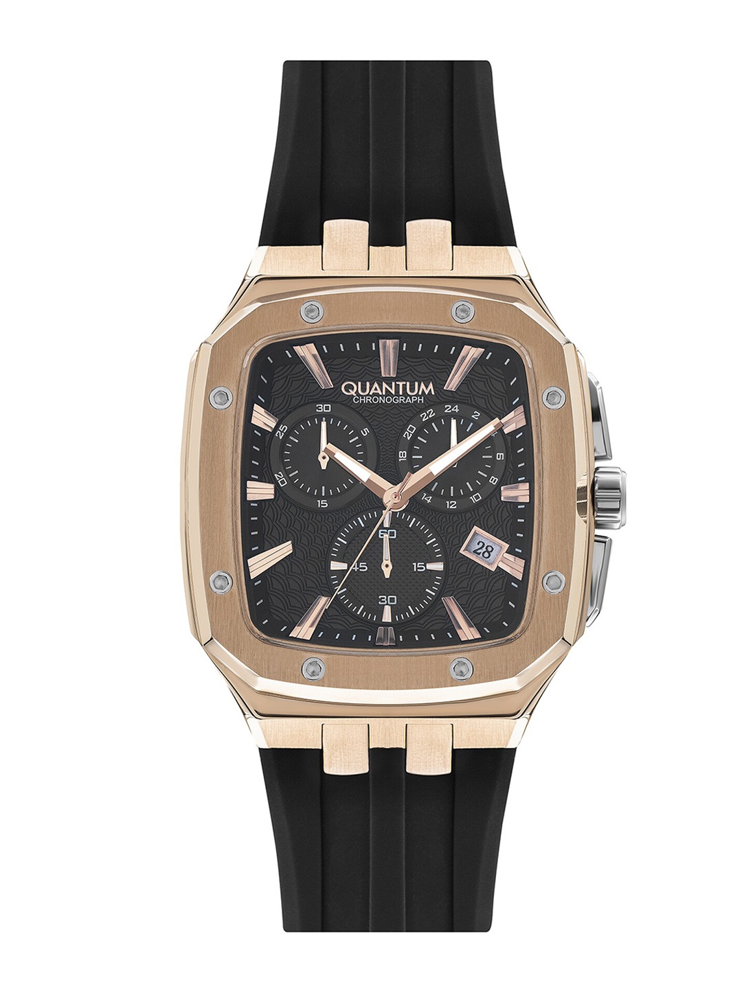 

Quantum Men Embellished Analogue and Digital Chronograph Watch HNG1033.451, Black