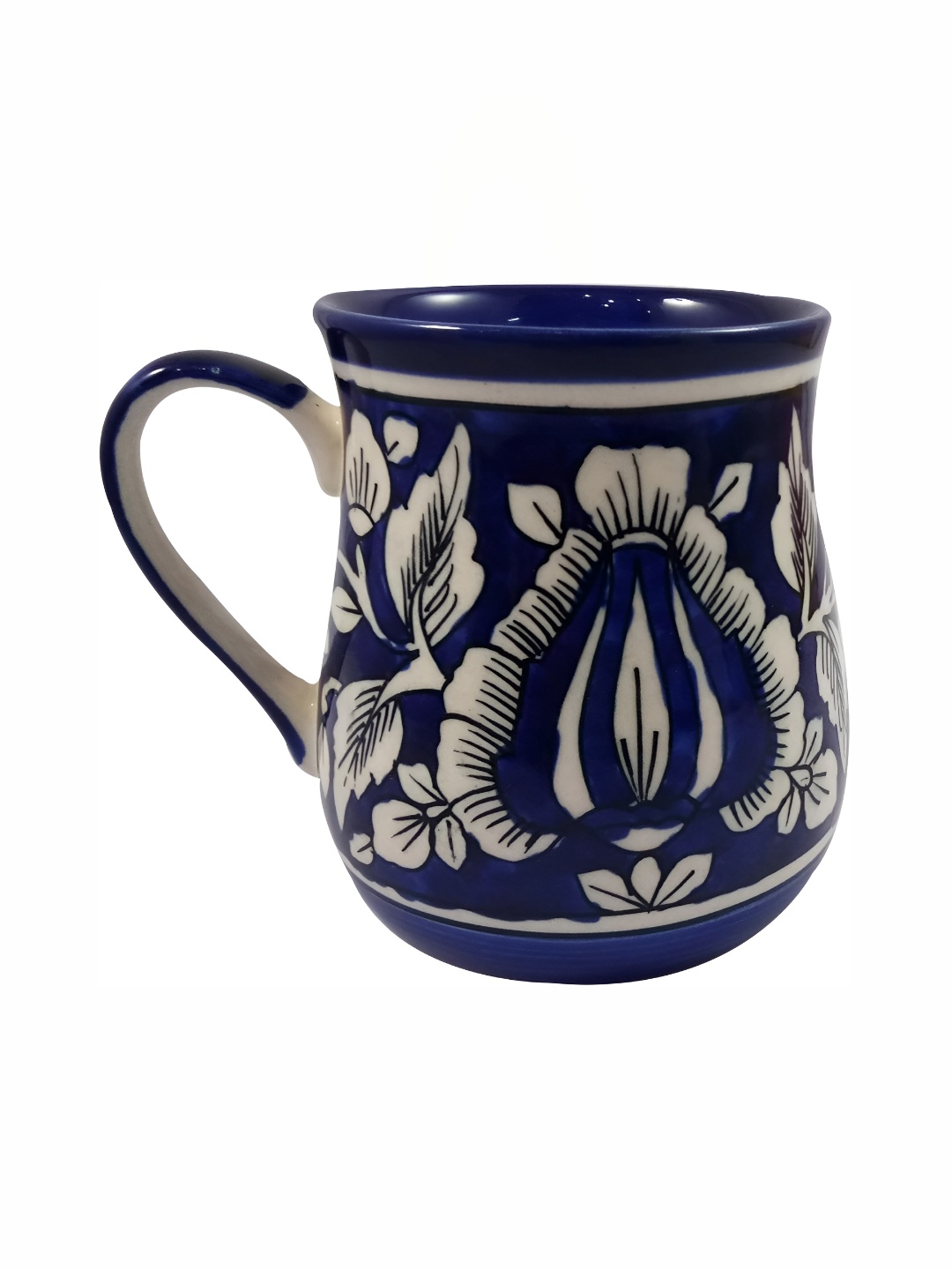 

INDIA MEETS INDIA Blue & White Ceramic Glossy Cup 250 ml