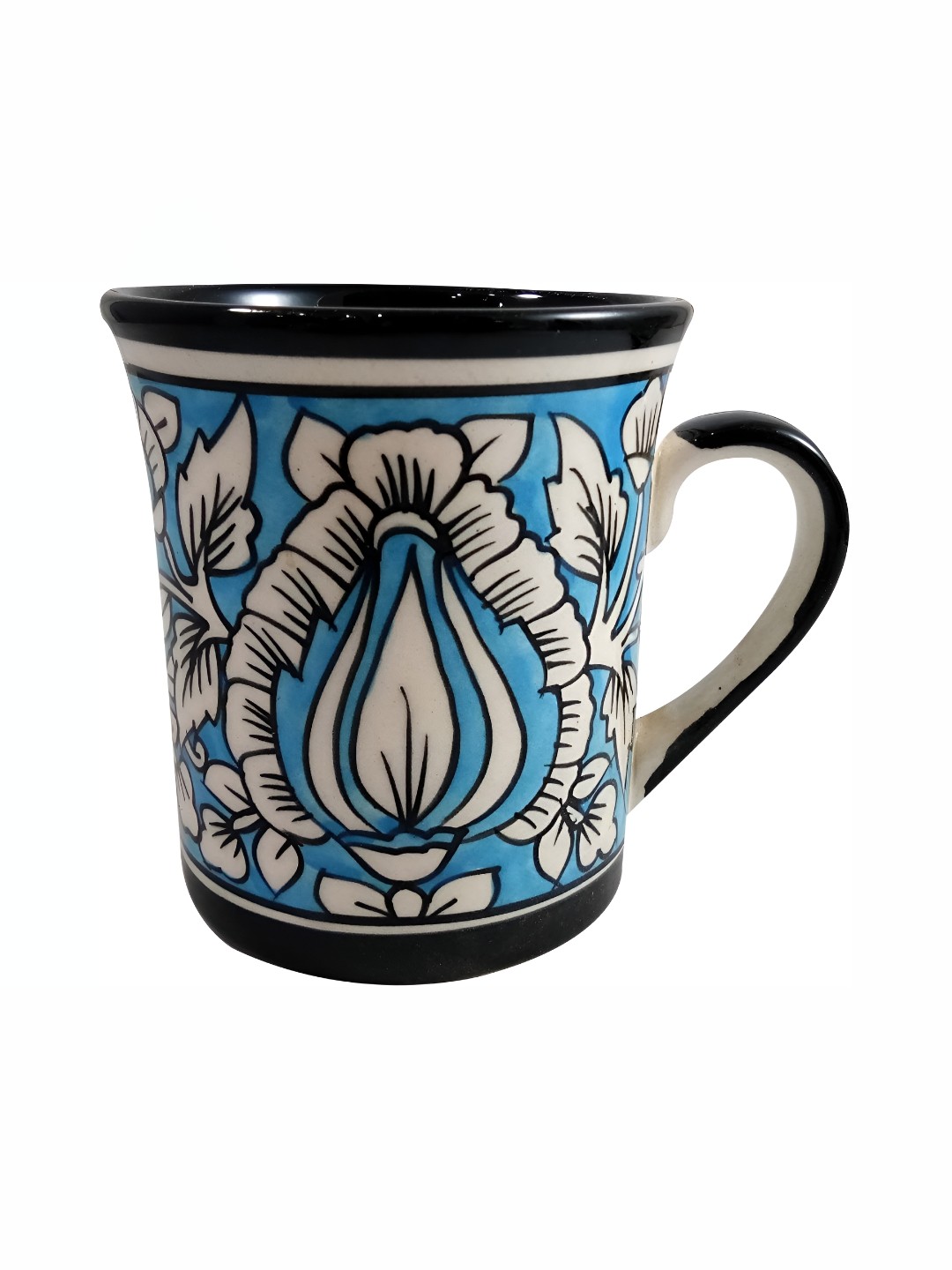 

INDIA MEETS INDIA Blue & White Printed Glossy Finish Ceramic Mug 250 ml