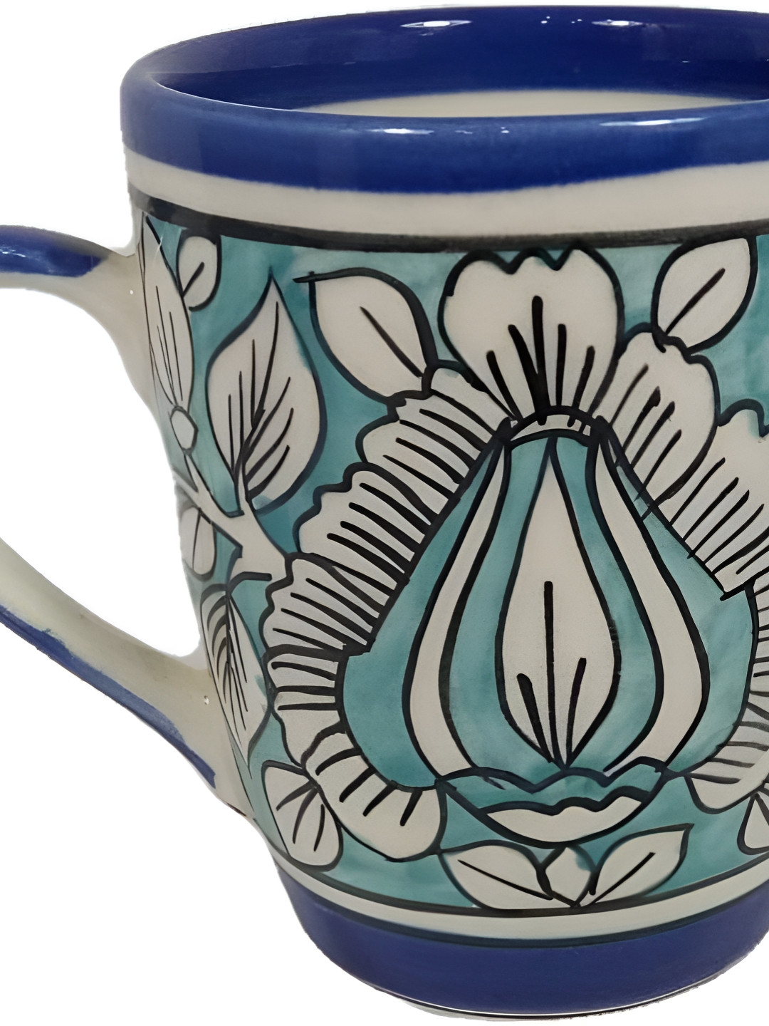 

INDIA MEETS INDIA Blue & White Ceramic Glossy Cups 250 ml