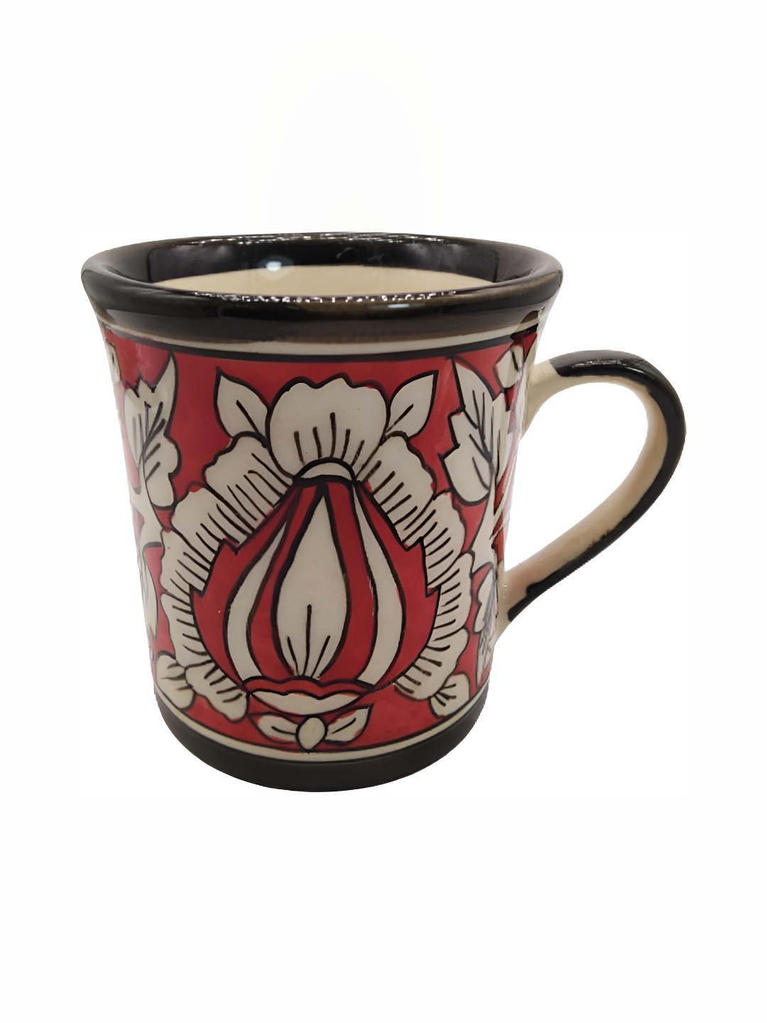 

INDIA MEETS INDIA Red & White Printed Glossy Finish Ceramic Mug 250 ml