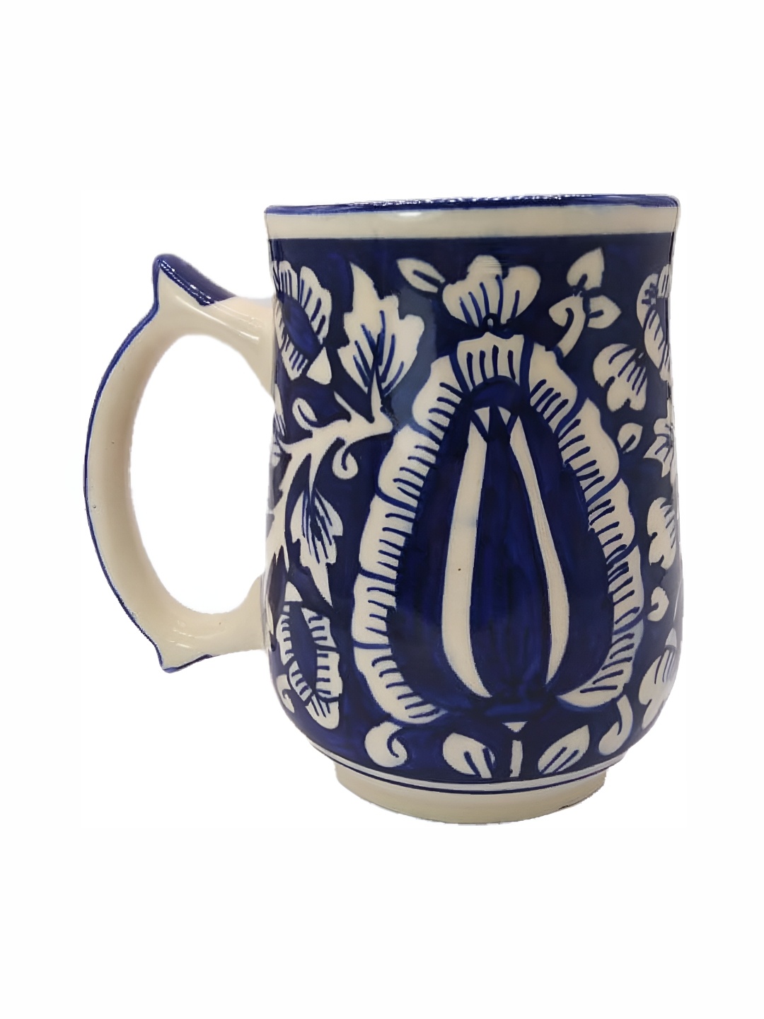 

INDIA MEETS INDIA Blue & White Printed Glossy Finish Ceramic Mug 500 ml