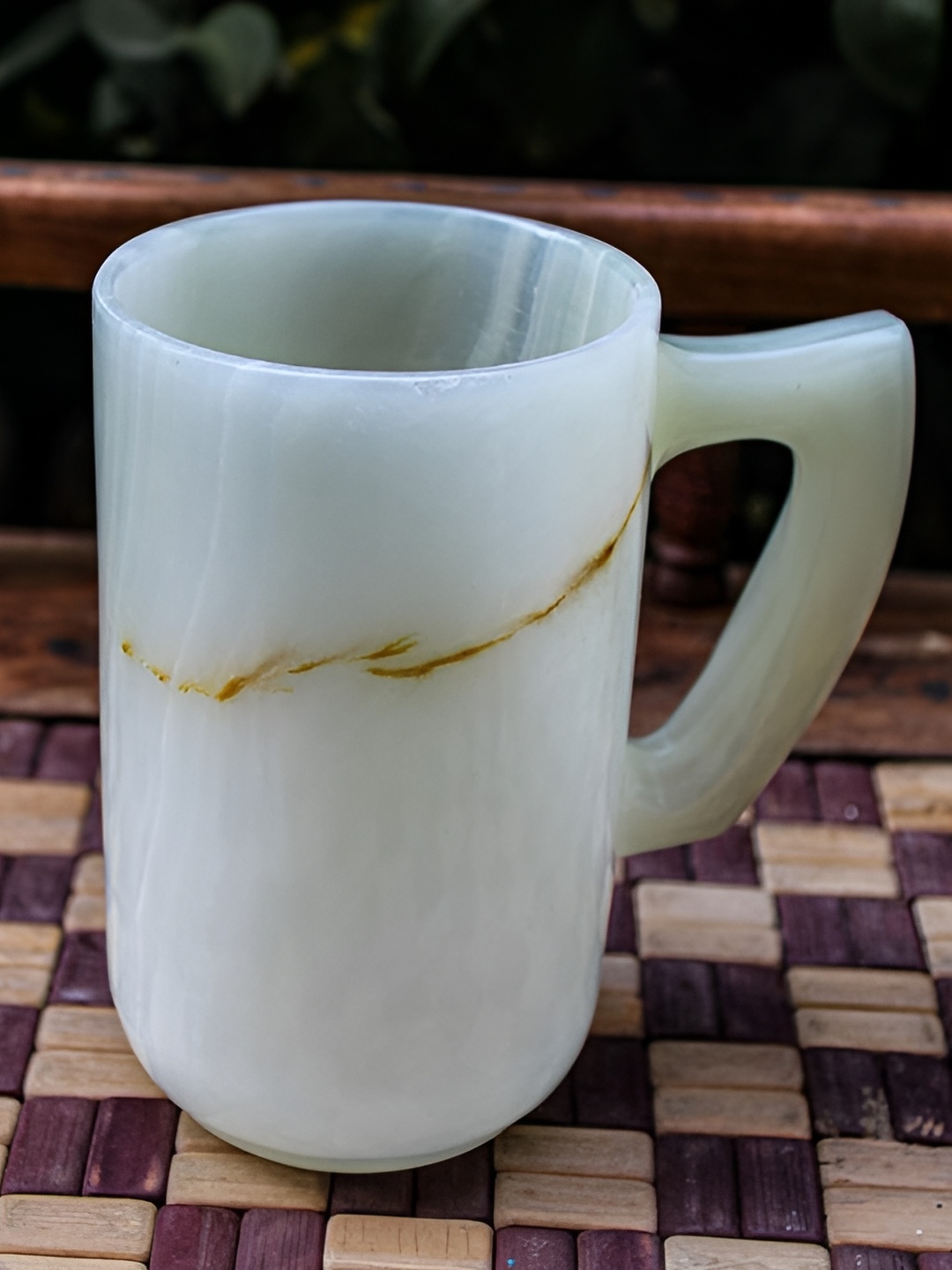 

INDIA MEETS INDIA Cream Stoneware Glossy Beer Mug 700 ml
