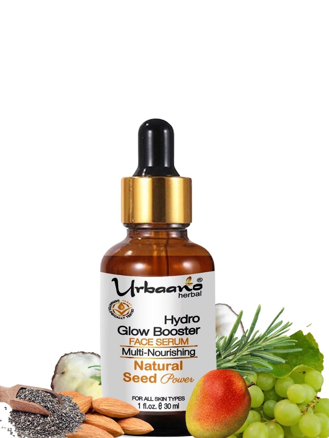 

Urbaano Herbal Hydro Glow Booster Botanical Face Oil Serum - 30ml, Brown