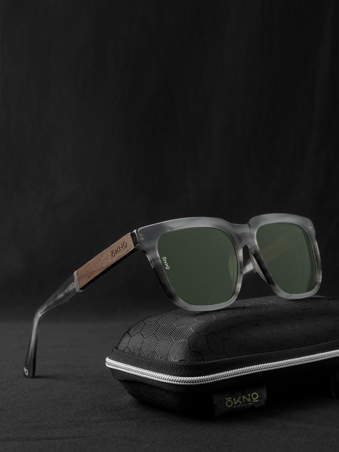

OKNO Unisex Square Sunglasses With Polarised Lens OKKabaSC1, Green