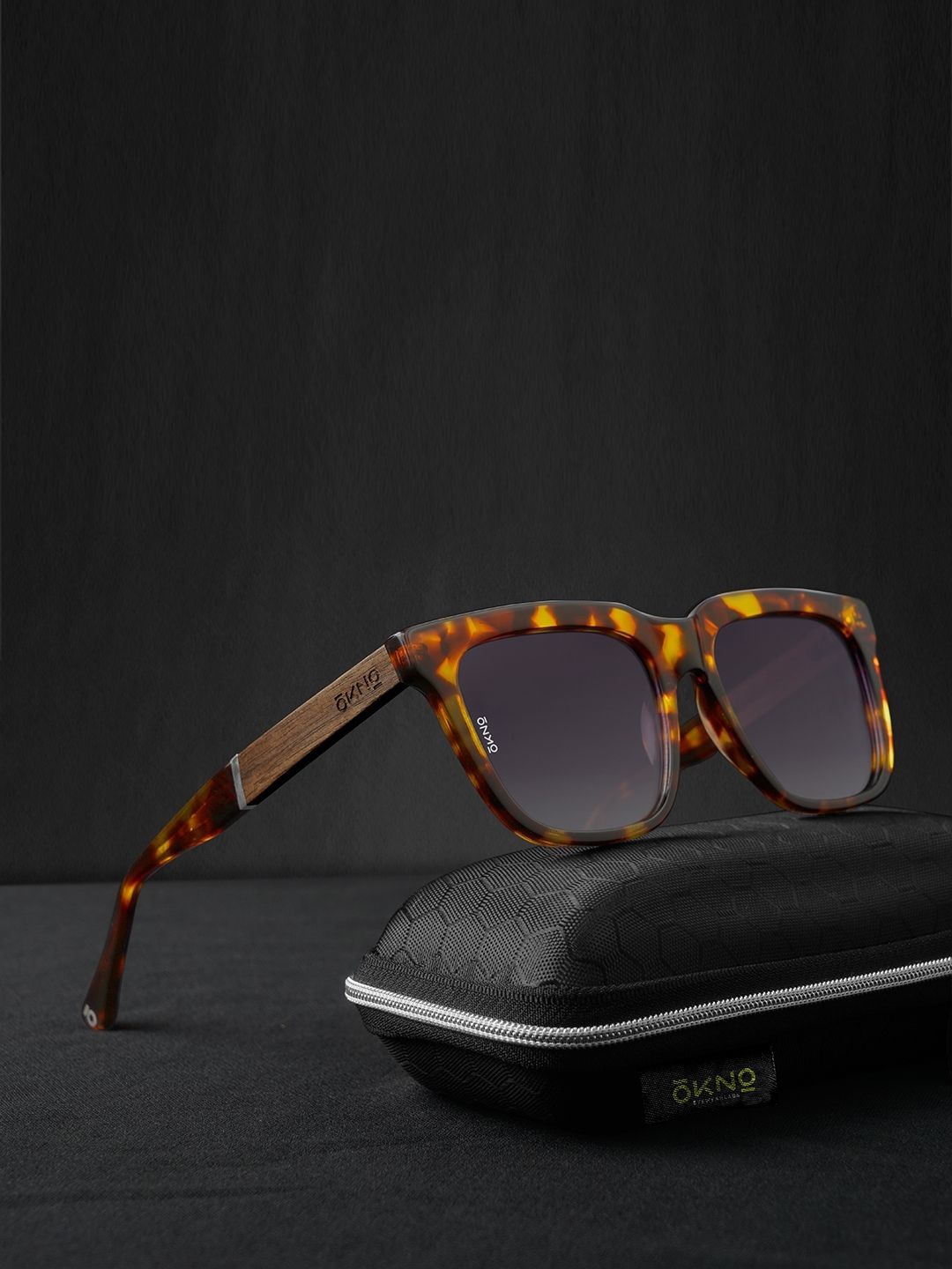 

OKNO Unisex Square Sunglasses with Polarised Lens OKKiwaSC1, Grey