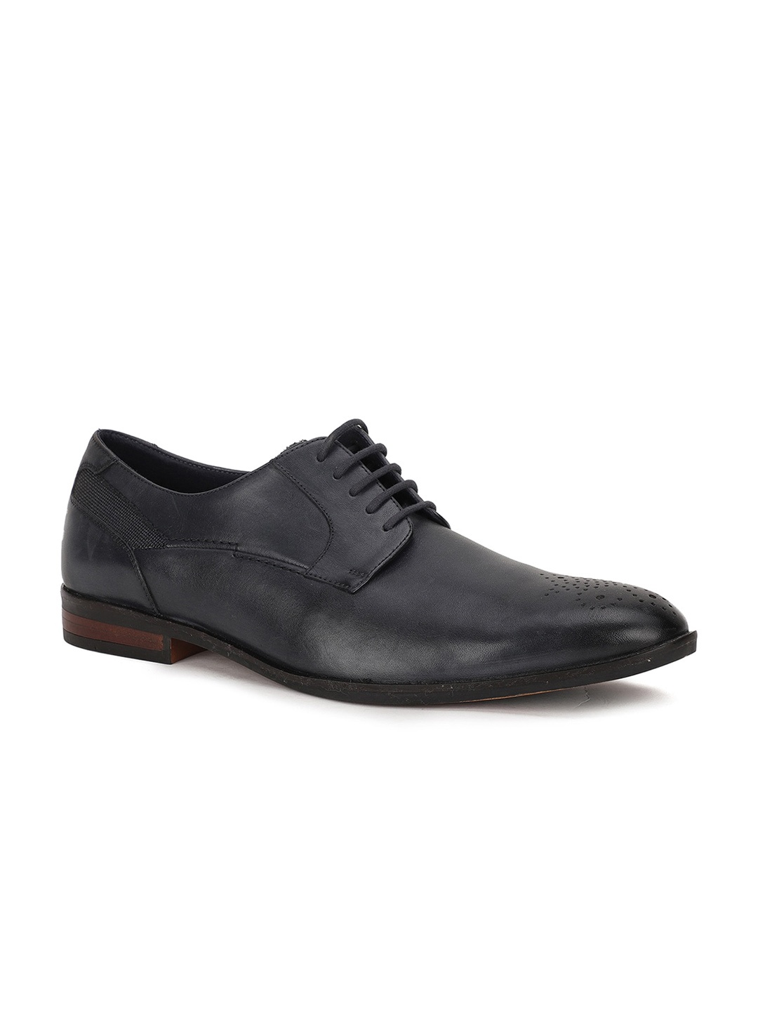 

Hush Puppies Men Lace Up Leather Formal Derbys, Black