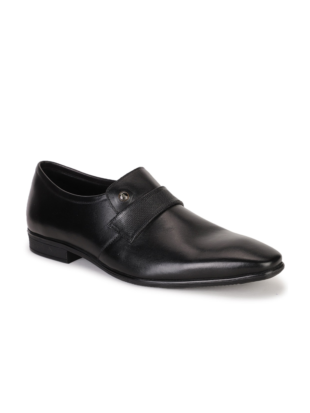 

Hush Puppies Men Leather Formal Slip-On Loafers, Black