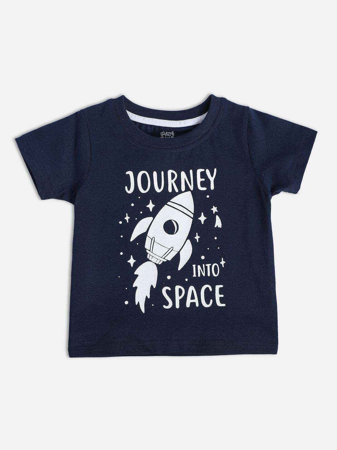 

MINI KLUB Boys Graphic Printed Round Neck Cotton T-shirt, Blue