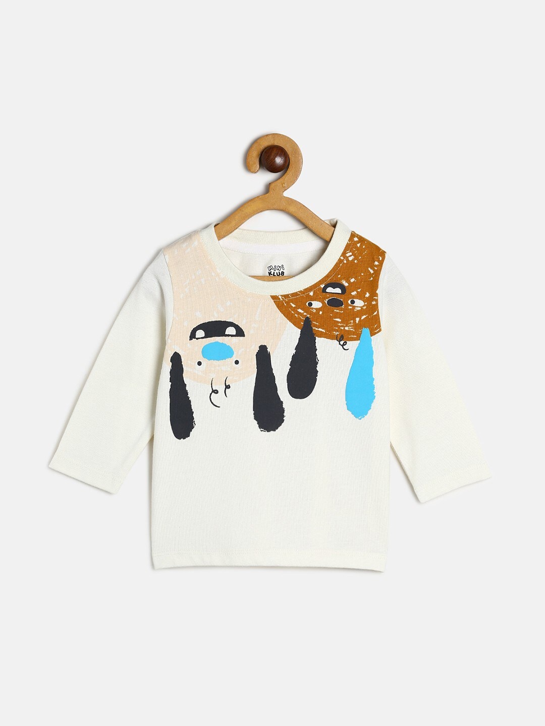 

MINI KLUB Love Generation Boys Cartoon Characters Printed Cotton T-shirt, White