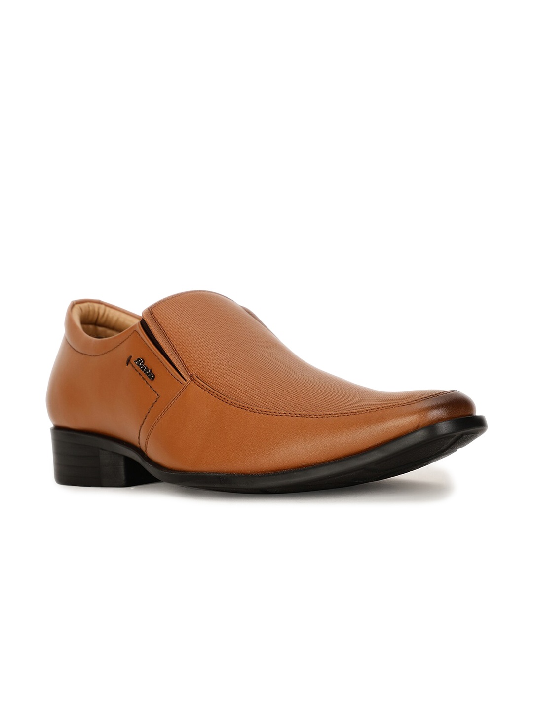 

Bata Men Pointed Toe Formal Slip-On Shoes, Tan
