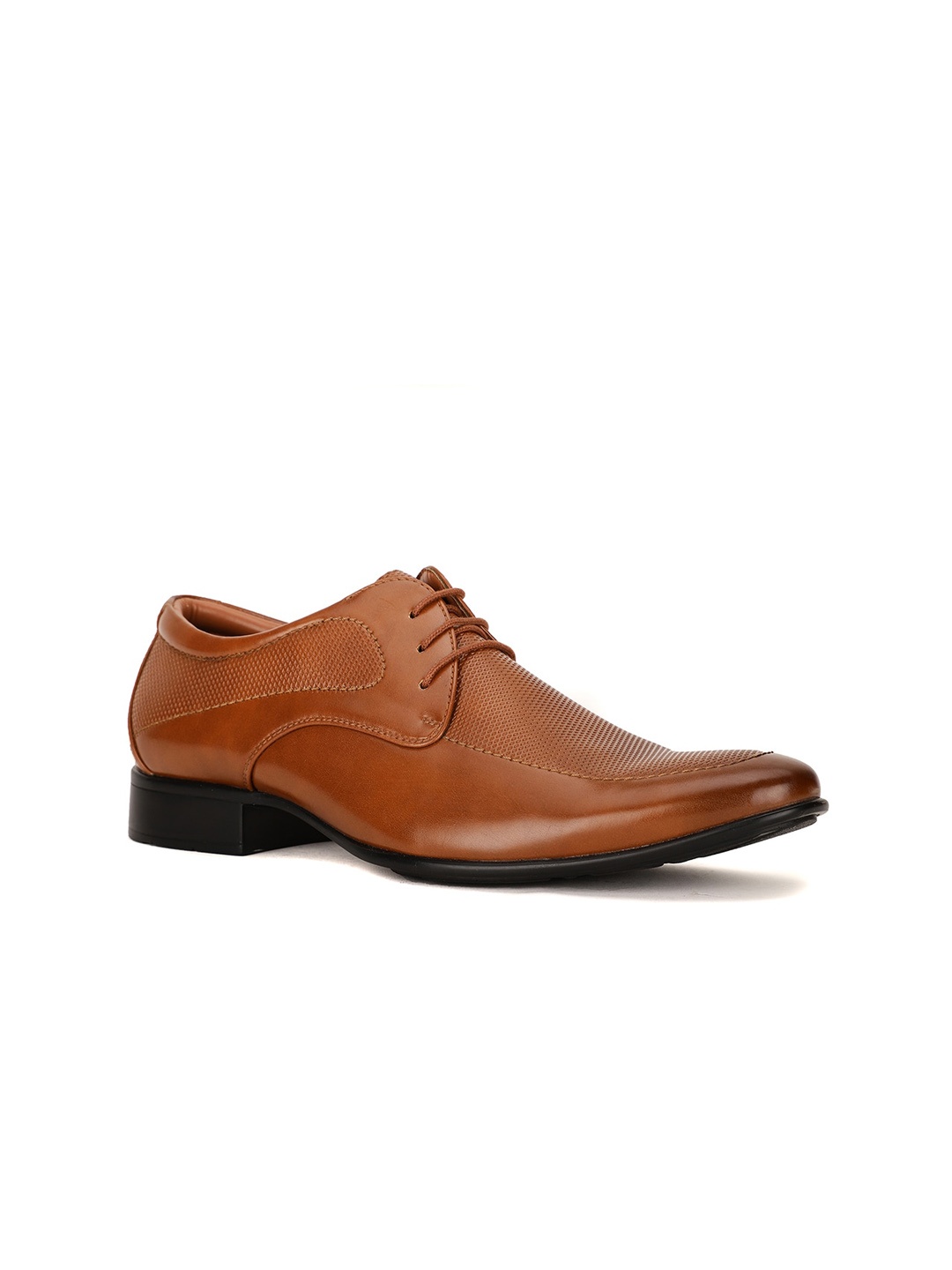 

Bata Men Textured Formal Derbys, Tan