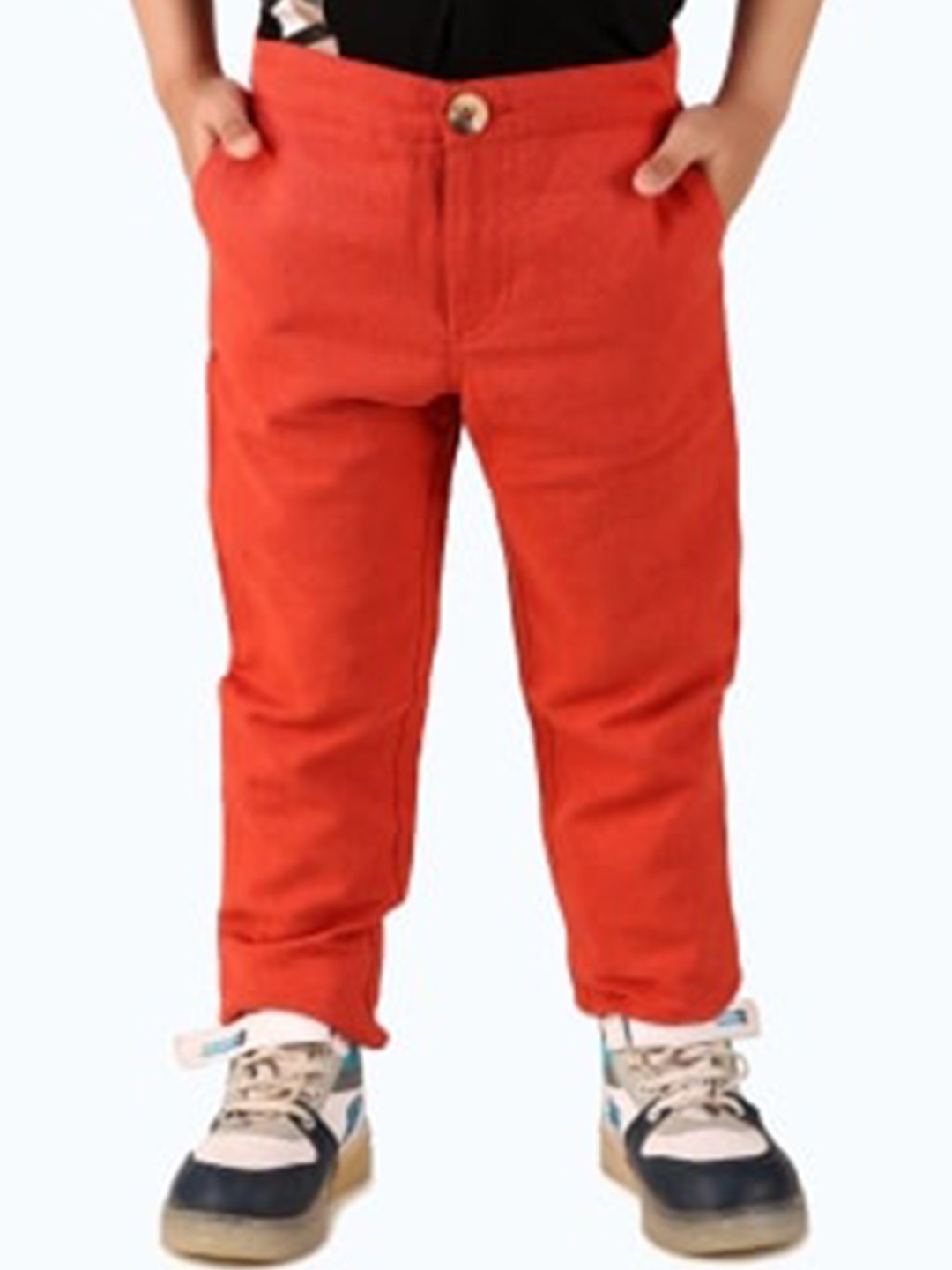 

Miyo Boys Smart Slim Fit Chinos Cotton Trousers, Red