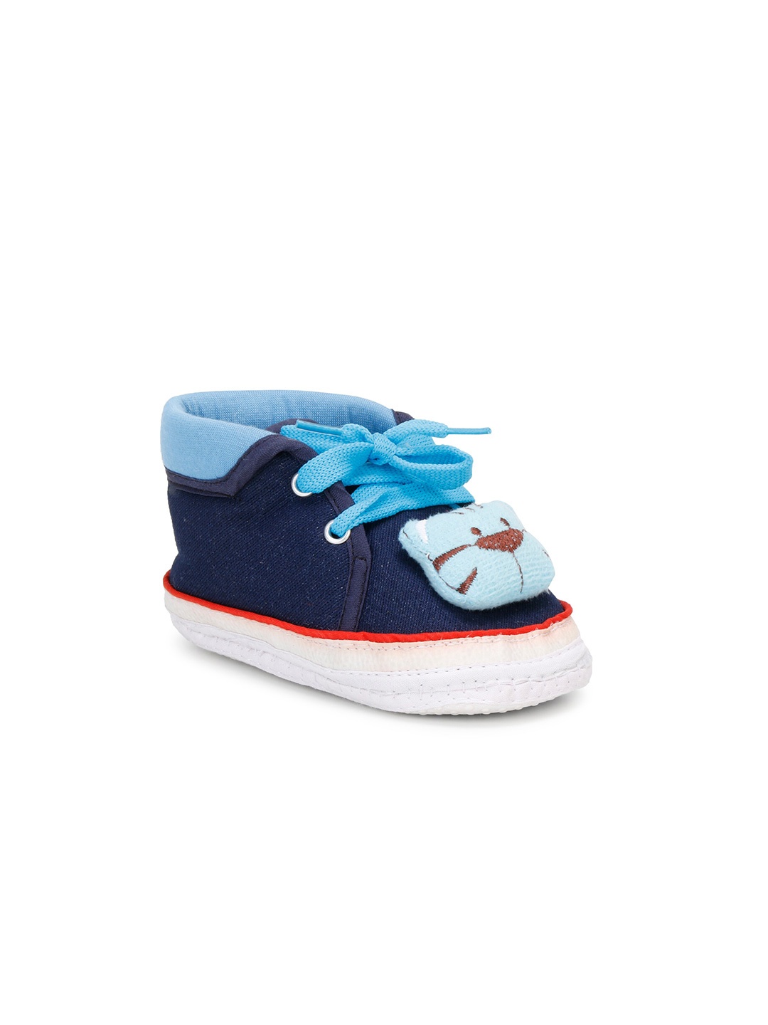 

BAESD Infant Kids Kitty Face Motif Attached Booties, Blue