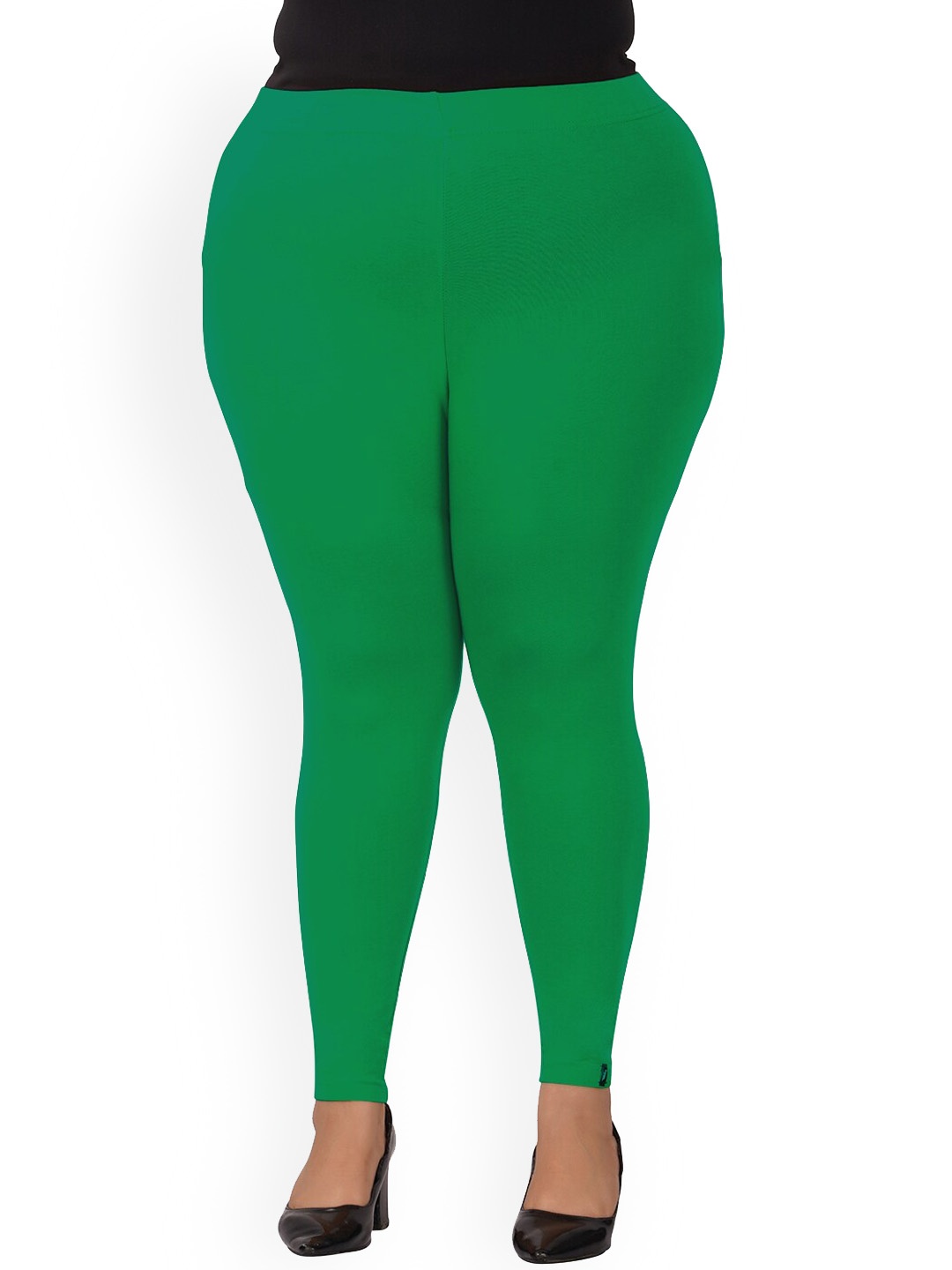 

indian flower Plus Size Ankle Length Leggings, Green