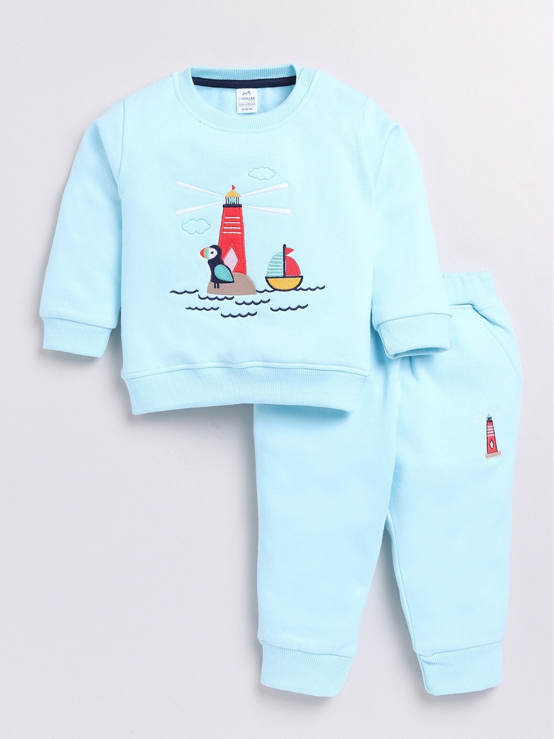 

Dollar Boys Graphic Printed T-Shirt with Trousers, Blue