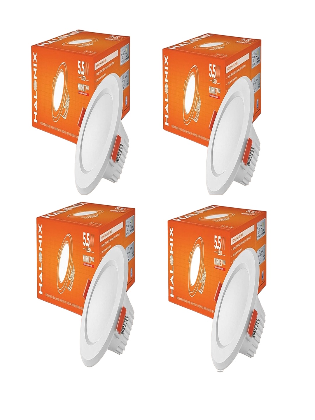 

Halonix White Abstract Shaped Metal Ceiling Lamps