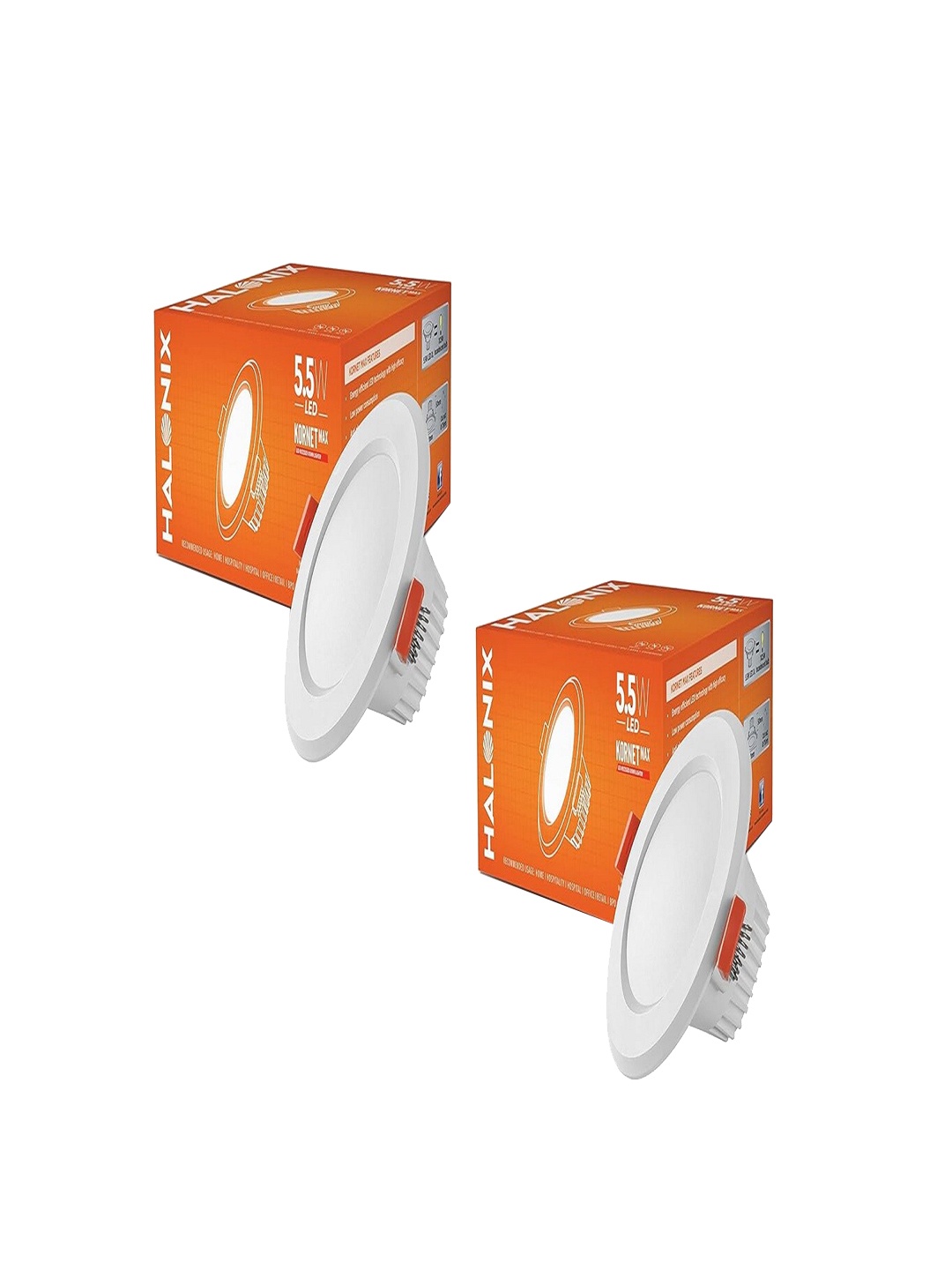 

Halonix White 2 Pcs Spherical Ceiling Lamps