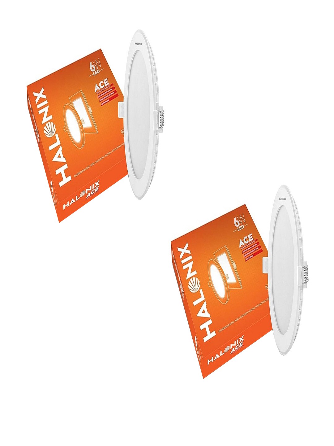 

Halonix White 2 Pcs Spherical Ceiling Lamps