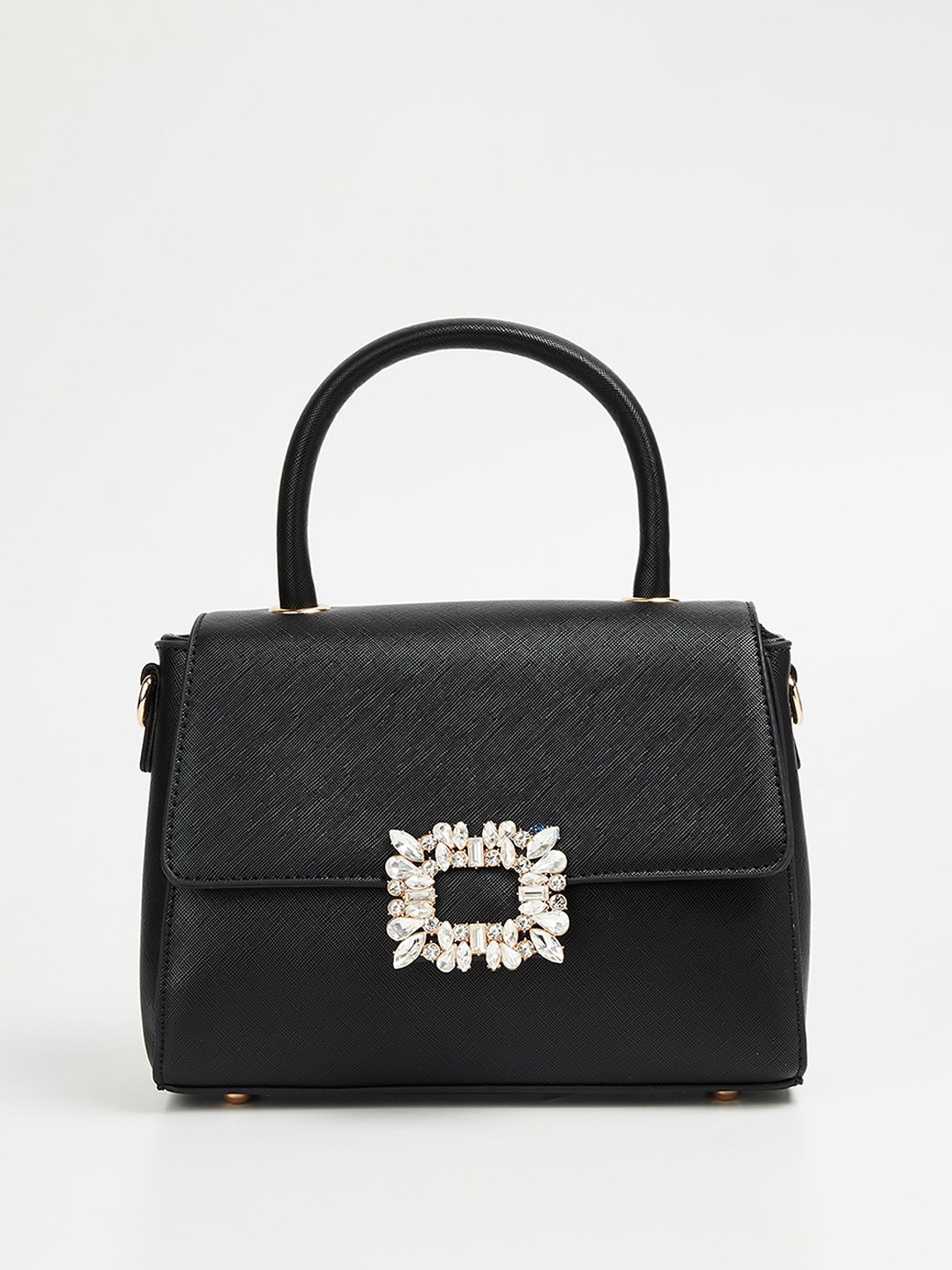 

CODE by Lifestyle Textured Structured Satchel, Black