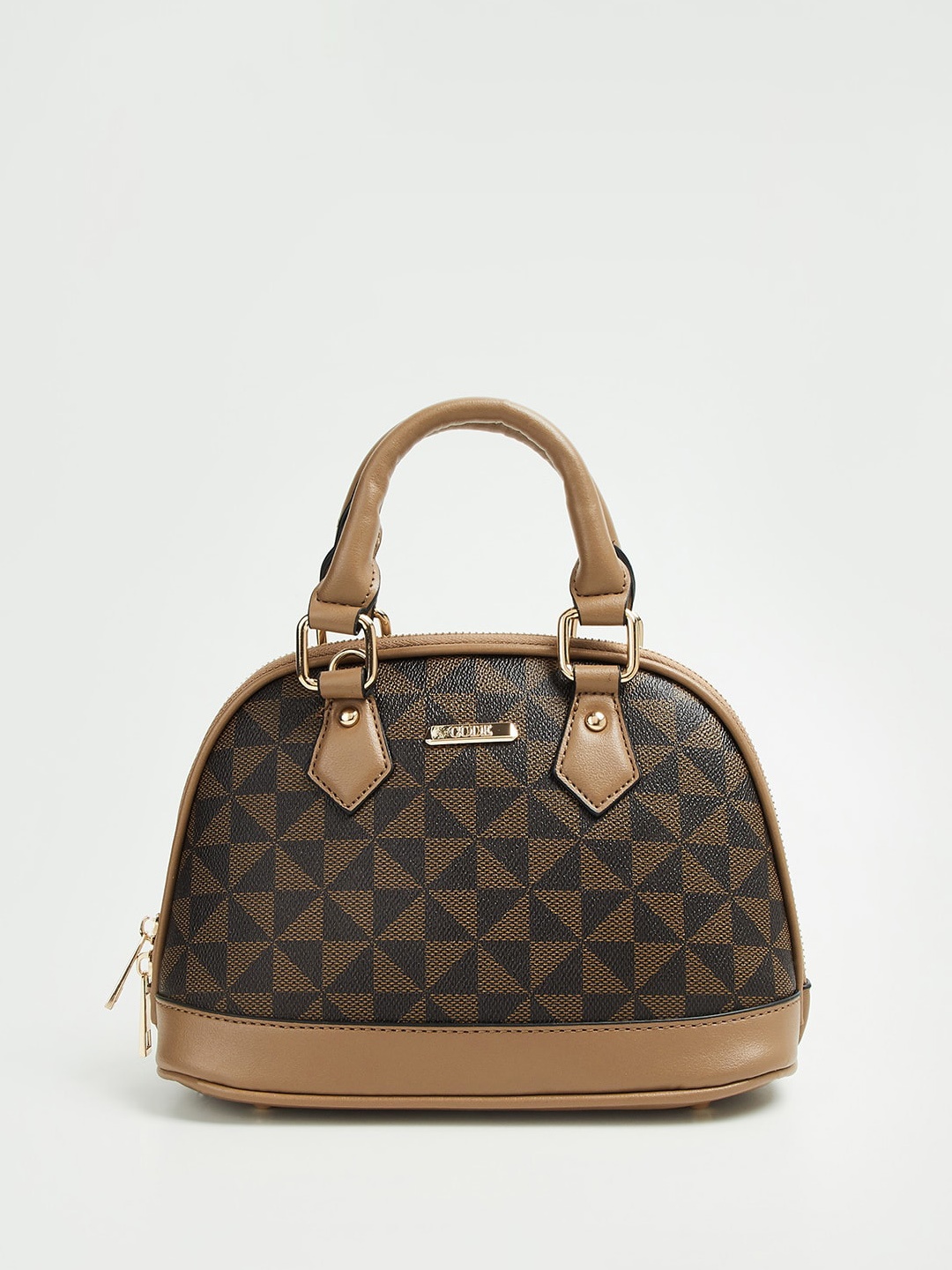 

CODE by Lifestyle Geometric Textured Handheld Bag, Brown