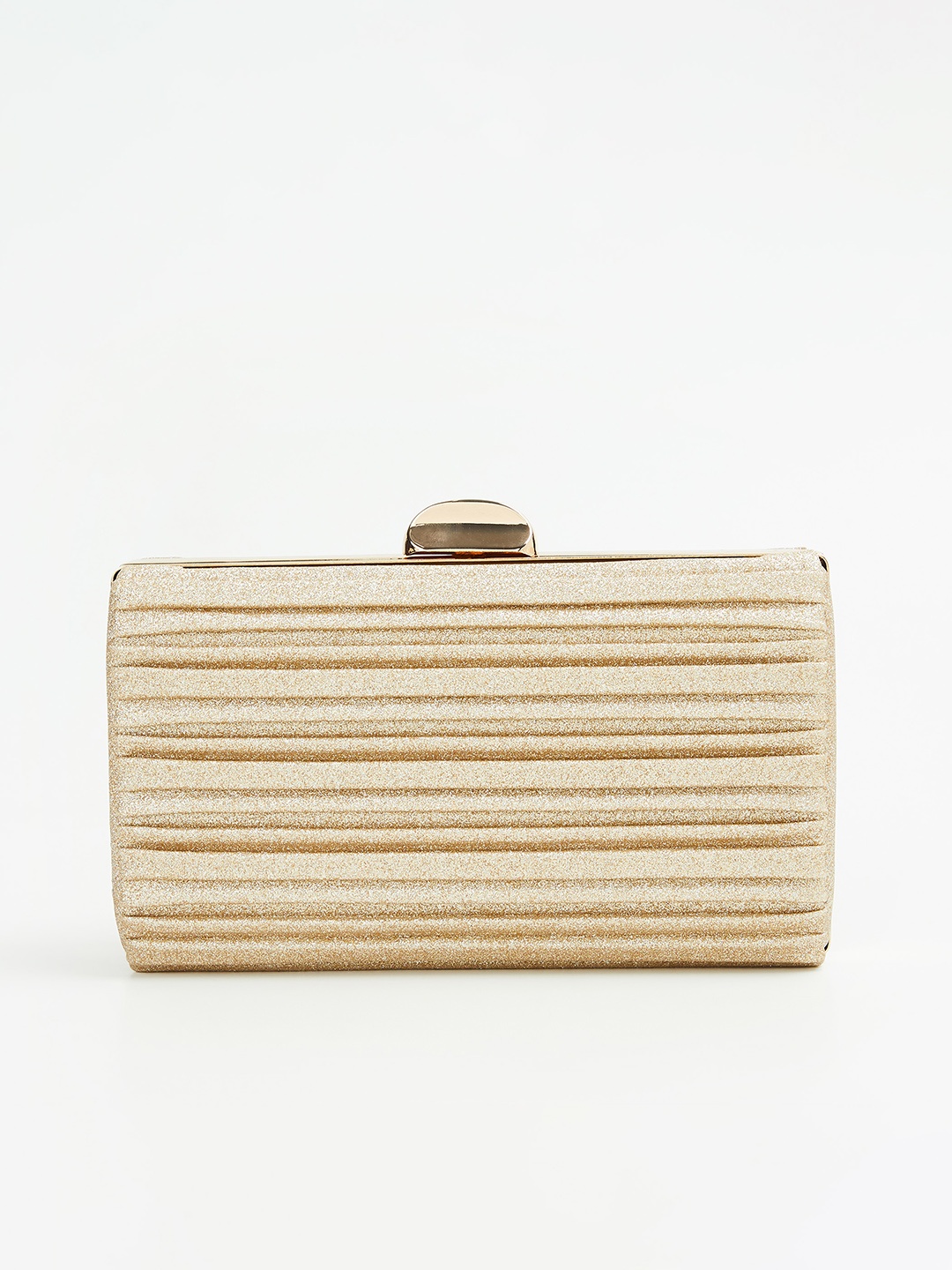 

CODE by Lifestyle Striped Box Clutch, Gold