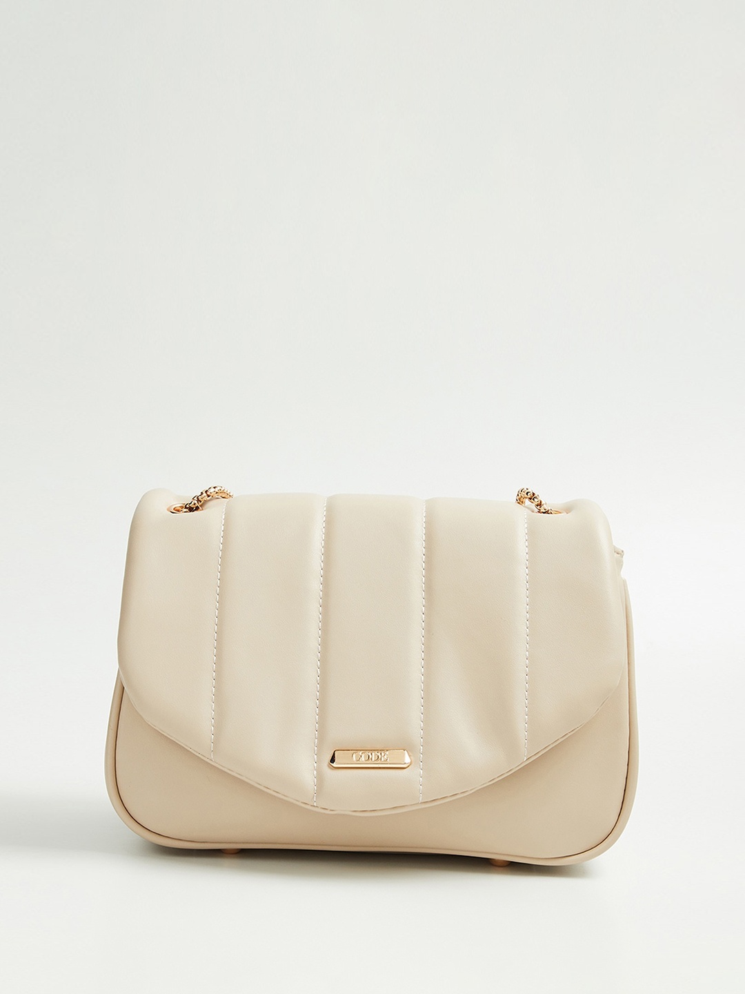 

CODE by Lifestyle Structured Shoulder Bag, Beige