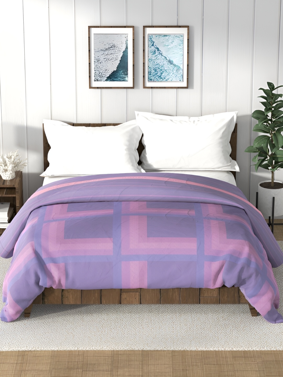 

Nautica Bristol Purple Geometric AC Room 150 GSM Double Bed Comforter