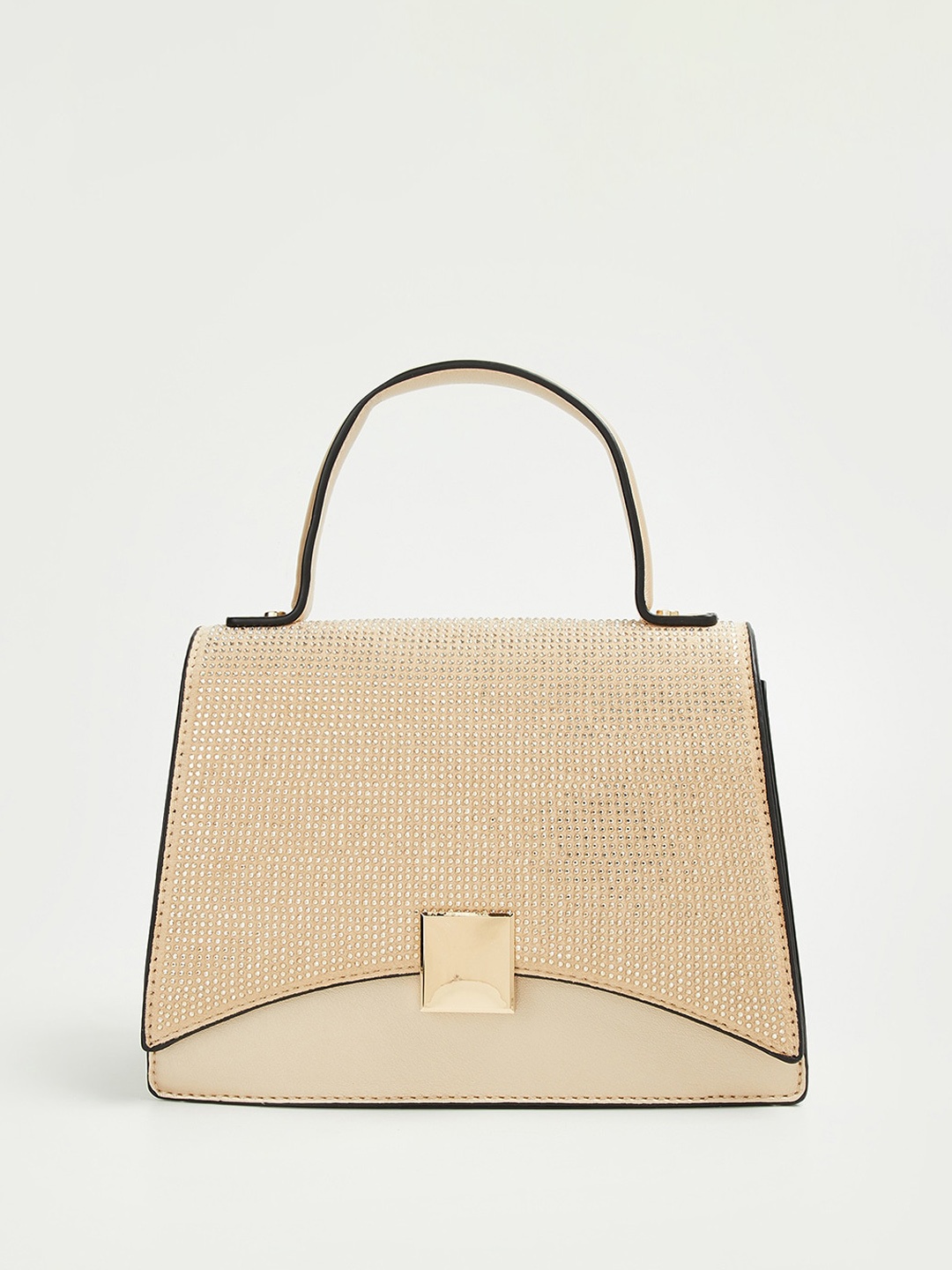 

Ginger by Lifestyle Textured Structured Handheld Bag, Gold