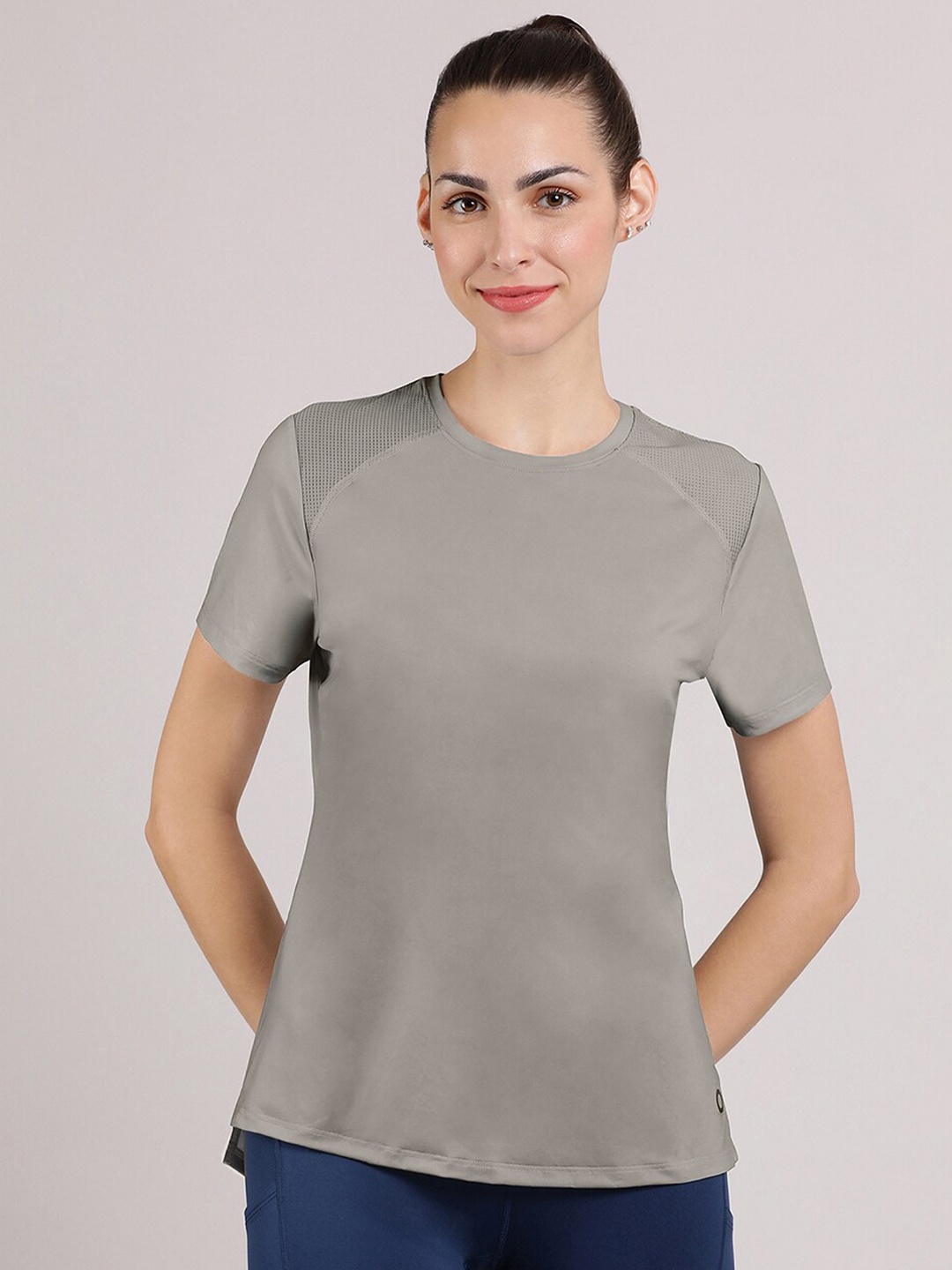

Amante Round Neck Short Sleeves Energize Active T-shirt, Grey