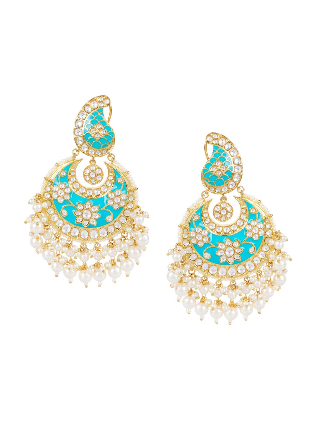 

AURAA TRENDS 22KT Gold-Plated Contemporary Chandbalis