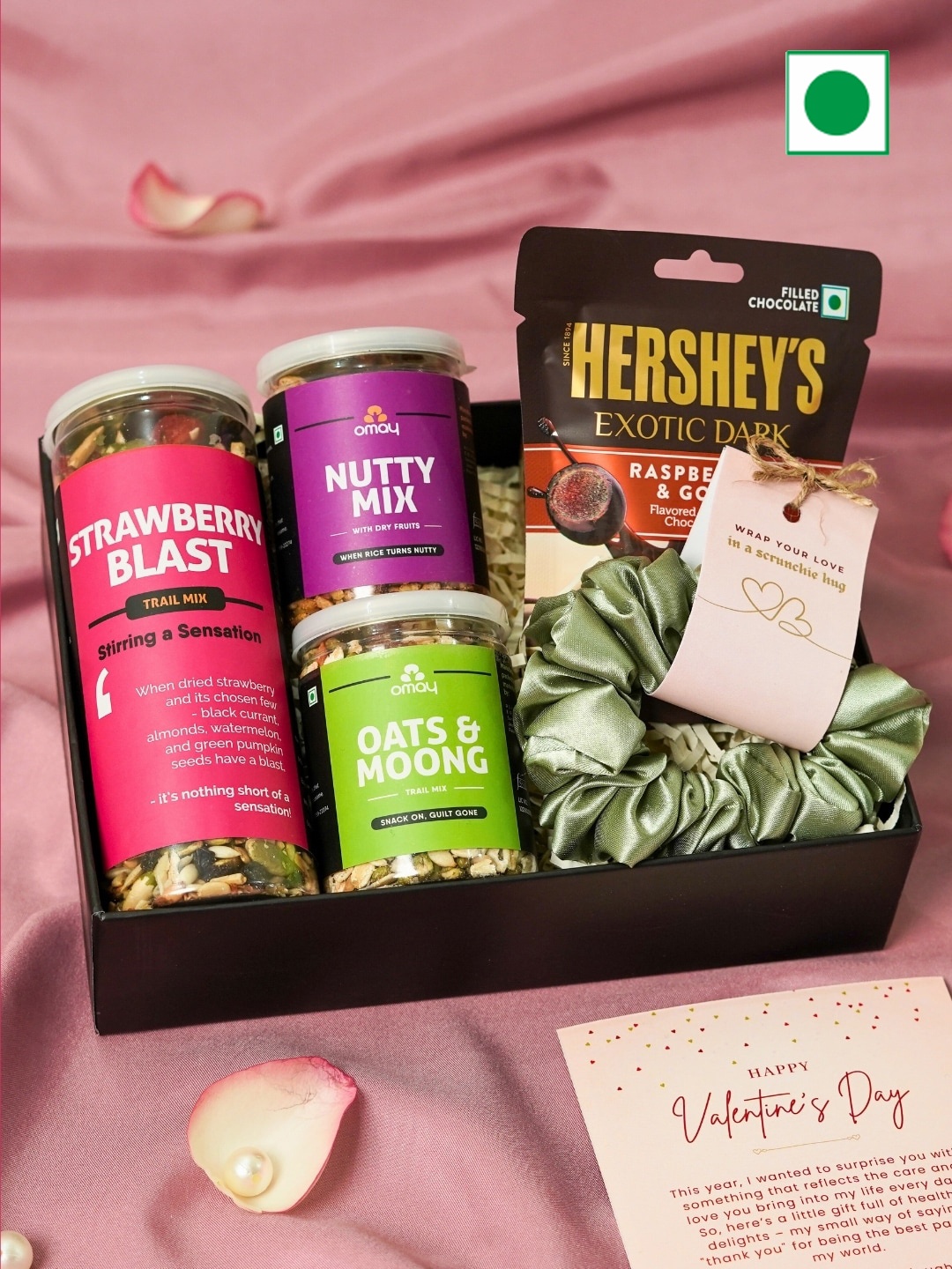 Omay Foods Romantic Bliss Valentine's Gift Box, Black