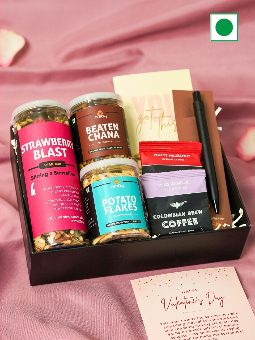 

Omay Foods Superb Delights Valentine's Gift Box, Black