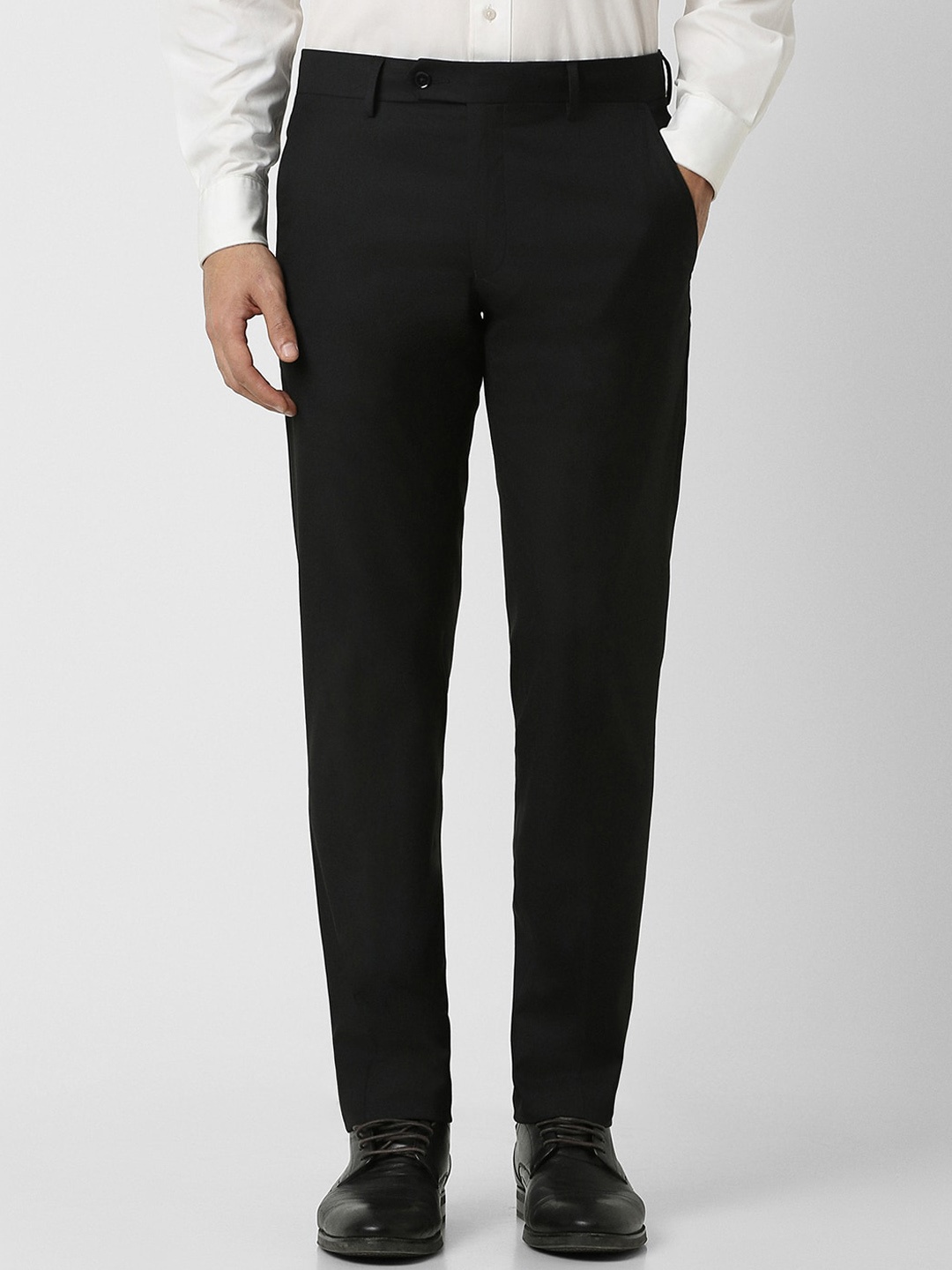 

Van Heusen Men Slim Fit Formal Trousers, Black
