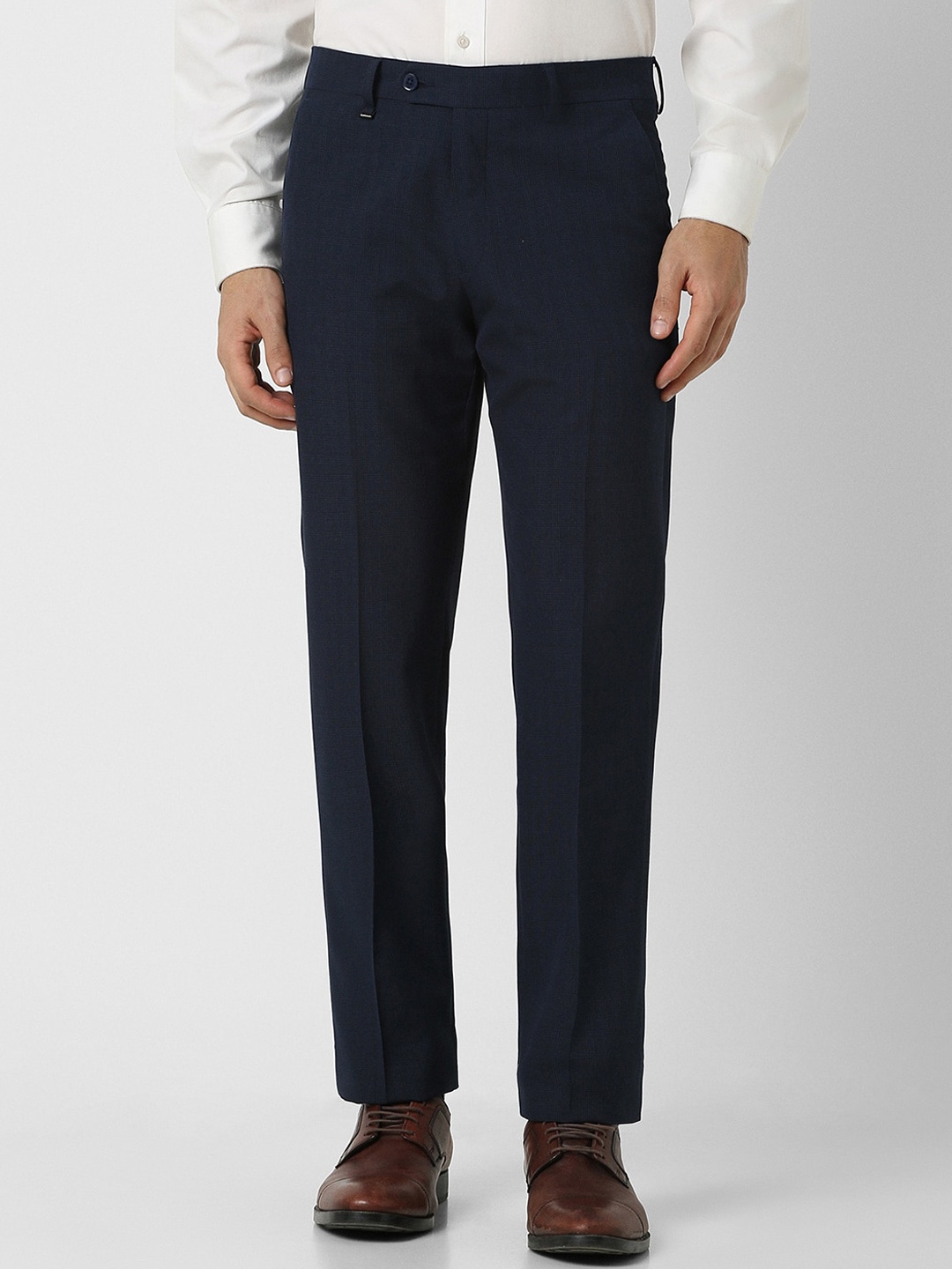 

Van Heusen Men Slim Fit Formal Trousers, Navy blue