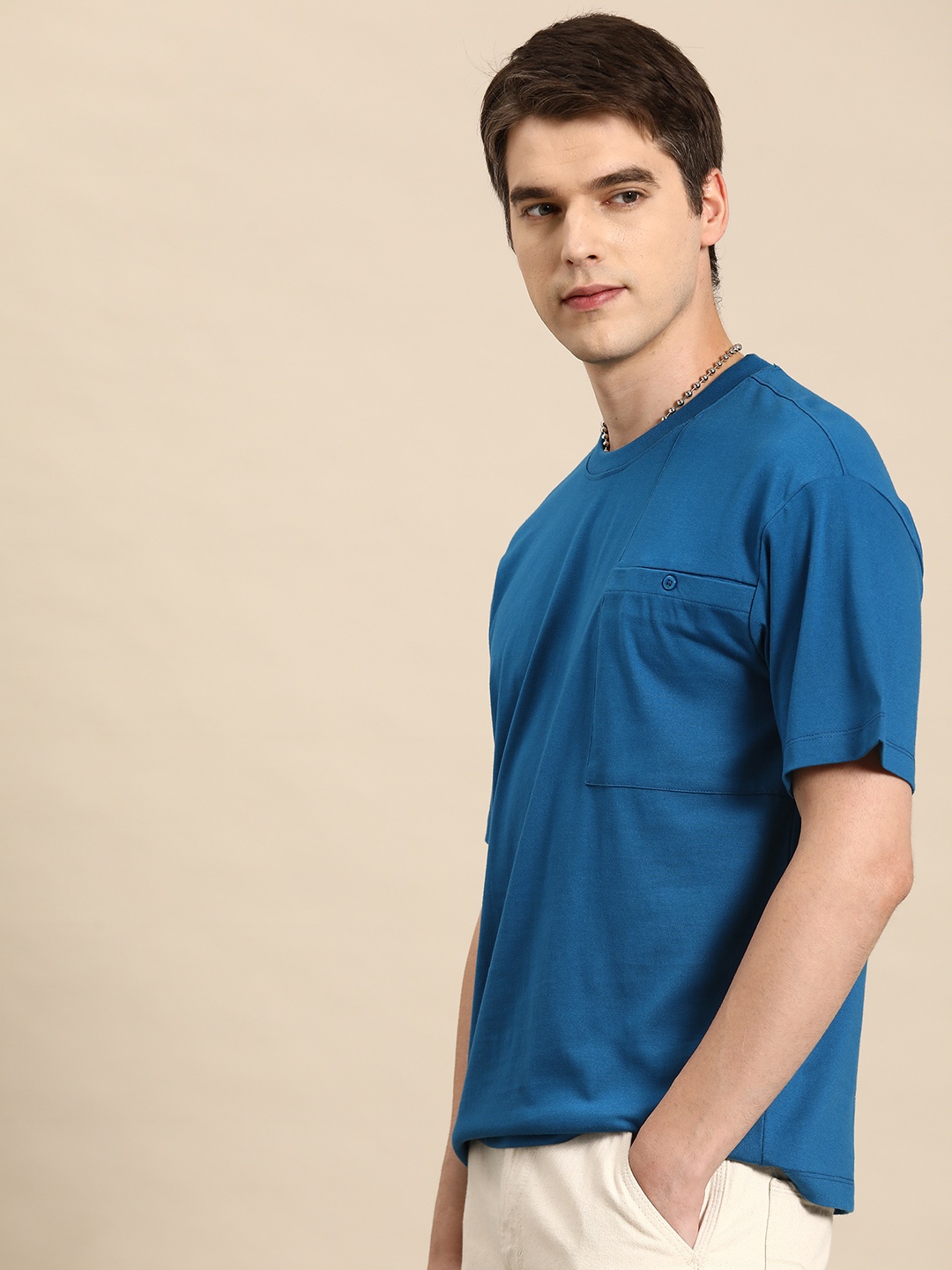 

Mast & Harbour Round Neck T-shirt, Blue