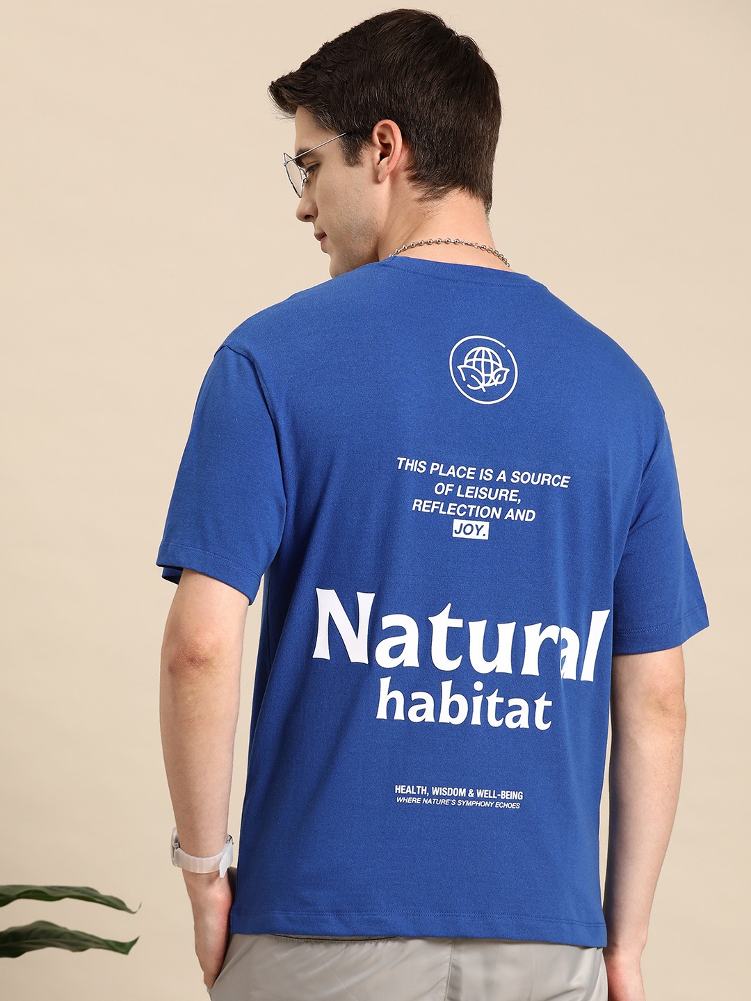 

Mast & Harbour Typography Printed Relaxed T-shirt, Blue