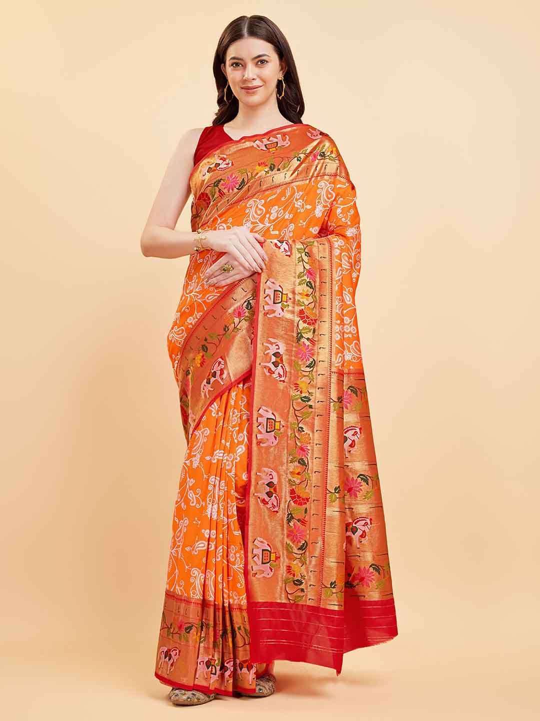 

Tasarika Woven Design Zari Pure Silk Saree, Yellow