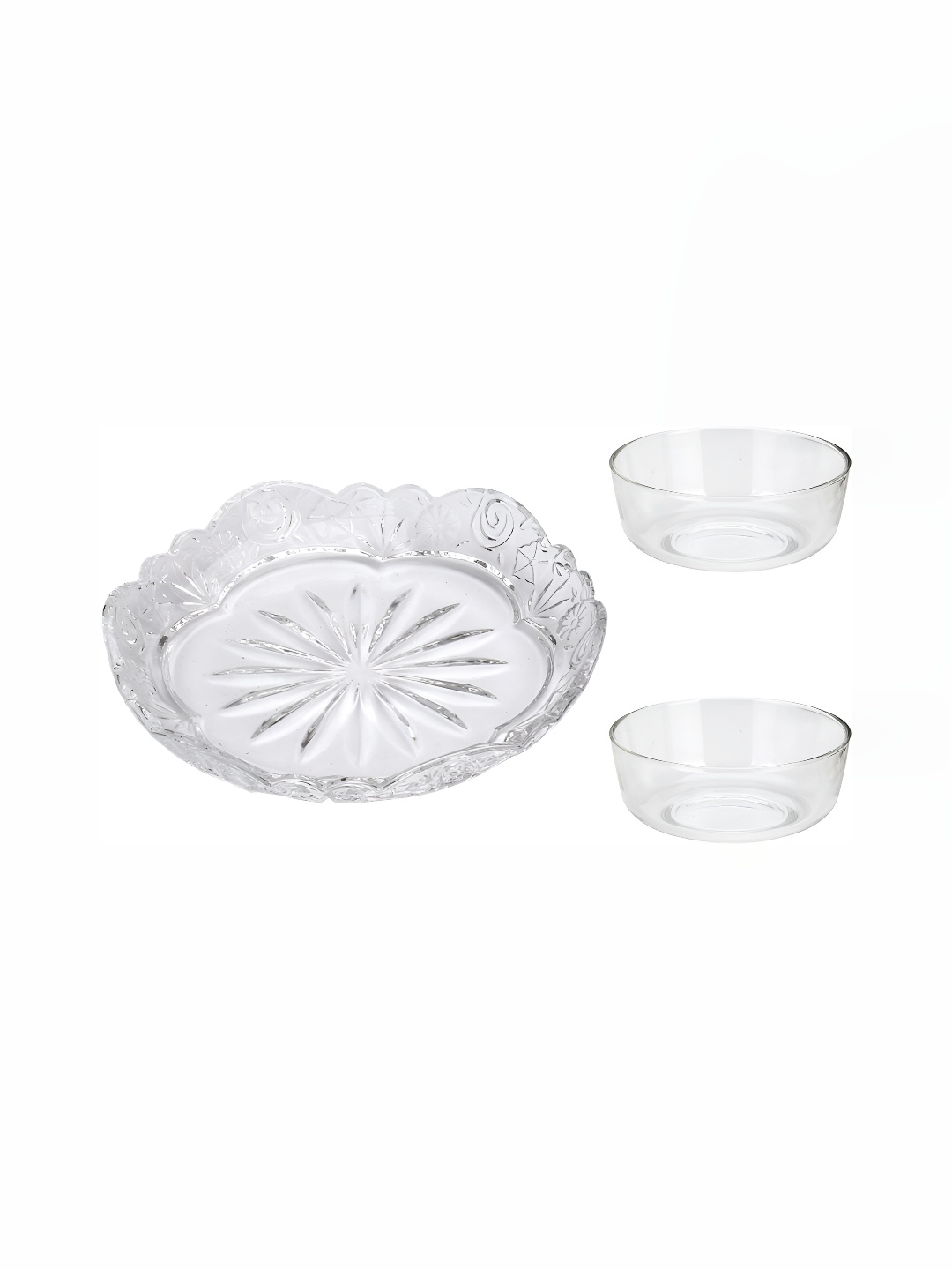 

Afast 3 Pieces Transparent Glass Fruit and Vegetable Basket