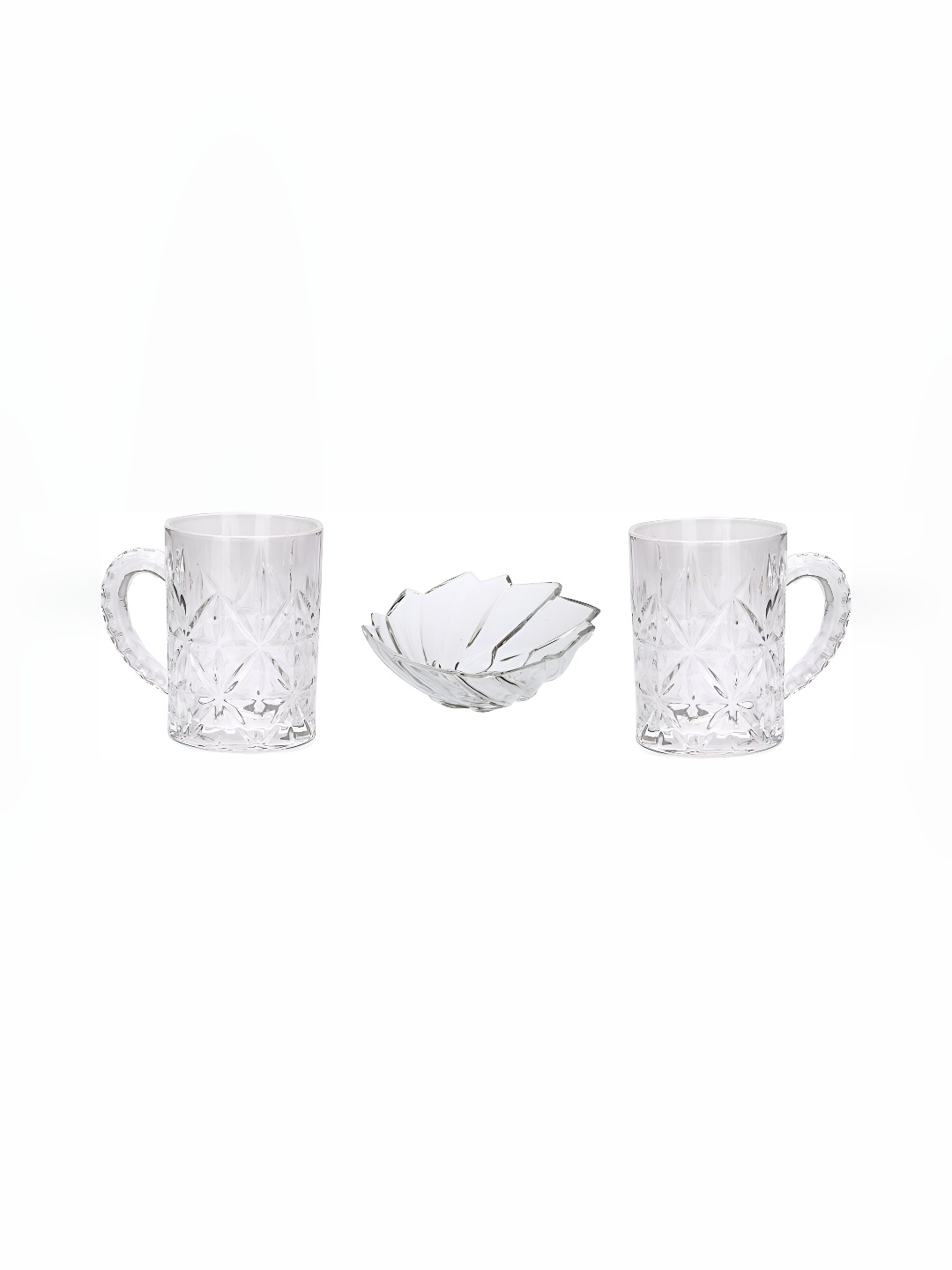 

Afast Transparent 3 Pieces Dishwasher Safe Glasses With Bowl 450 ml Each