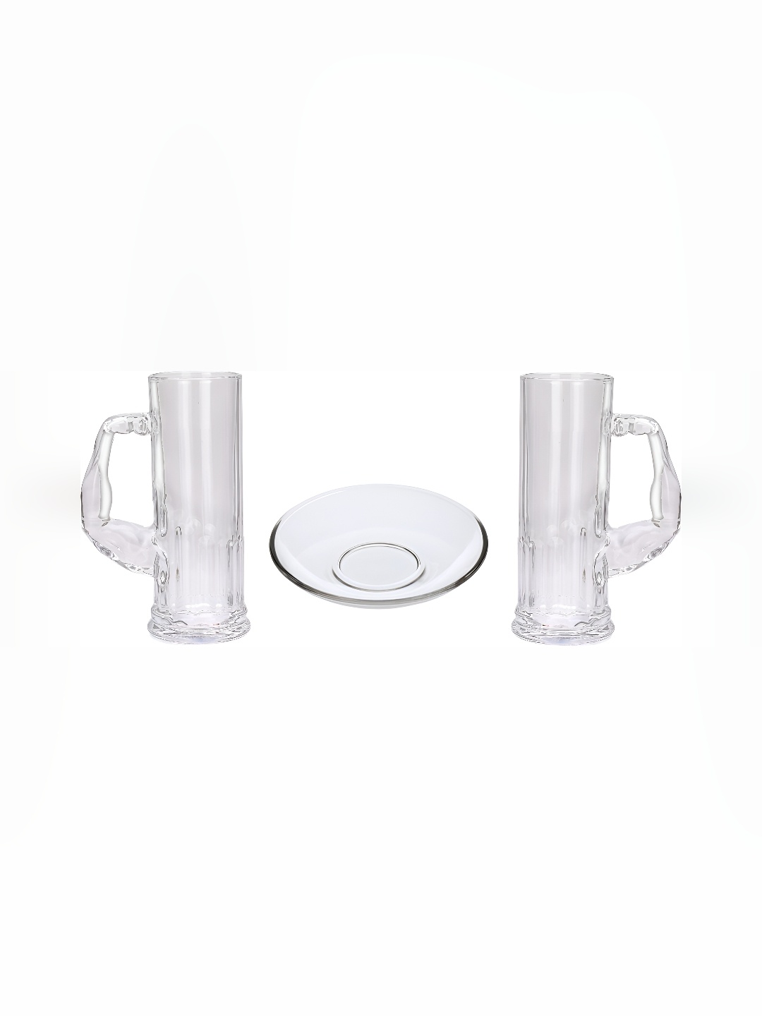 

Afast Transparent 3 Pieces Dishwasher Safe Beer Glasses & Plate