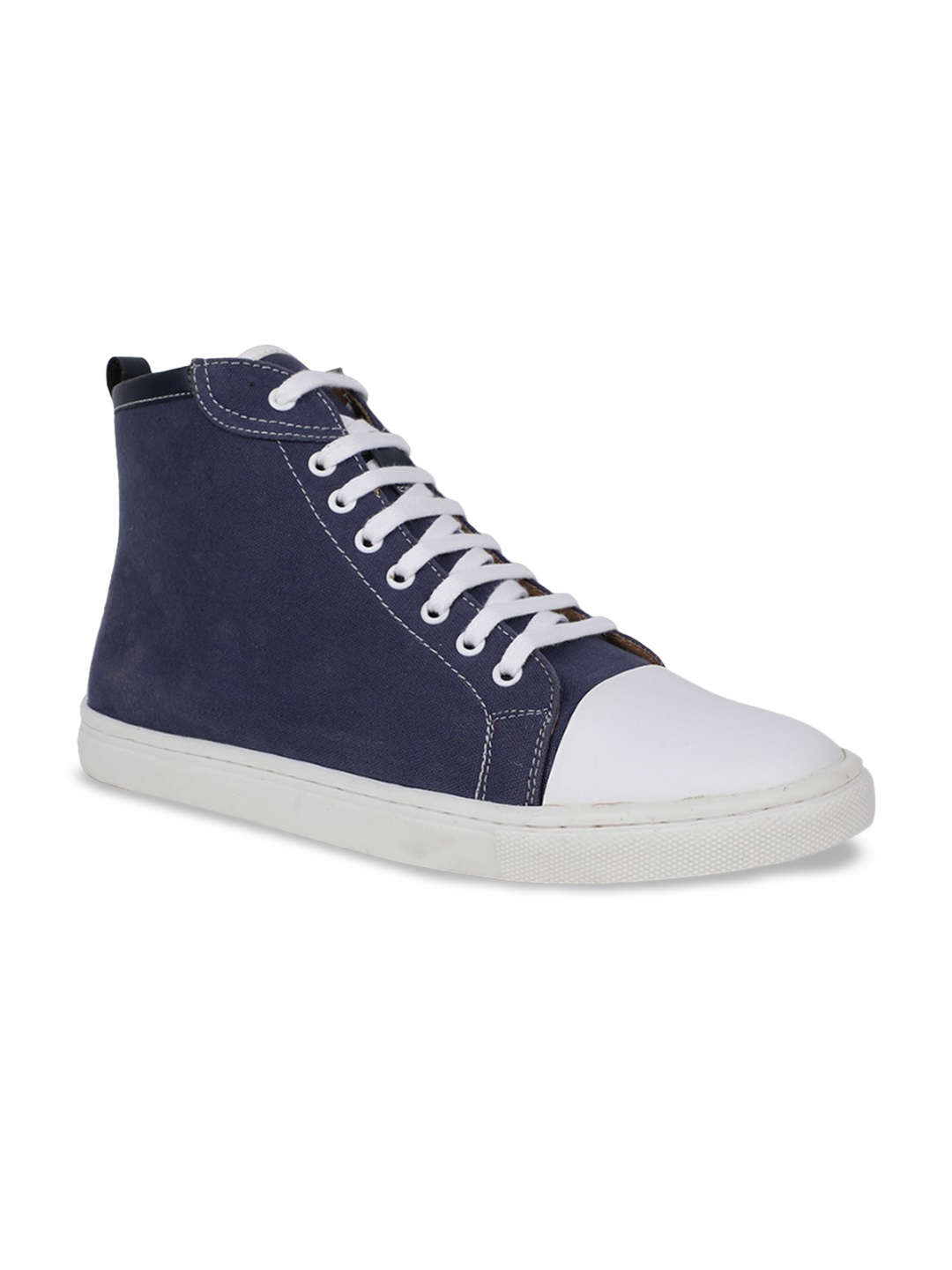 

Bata Men Round Toe Lace-Ups Sneakers, Navy blue