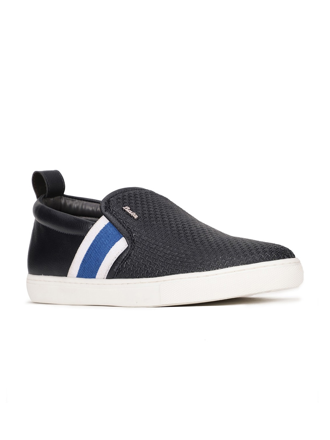 

Bata Men Round Toe Slip-On Sneakers, Black